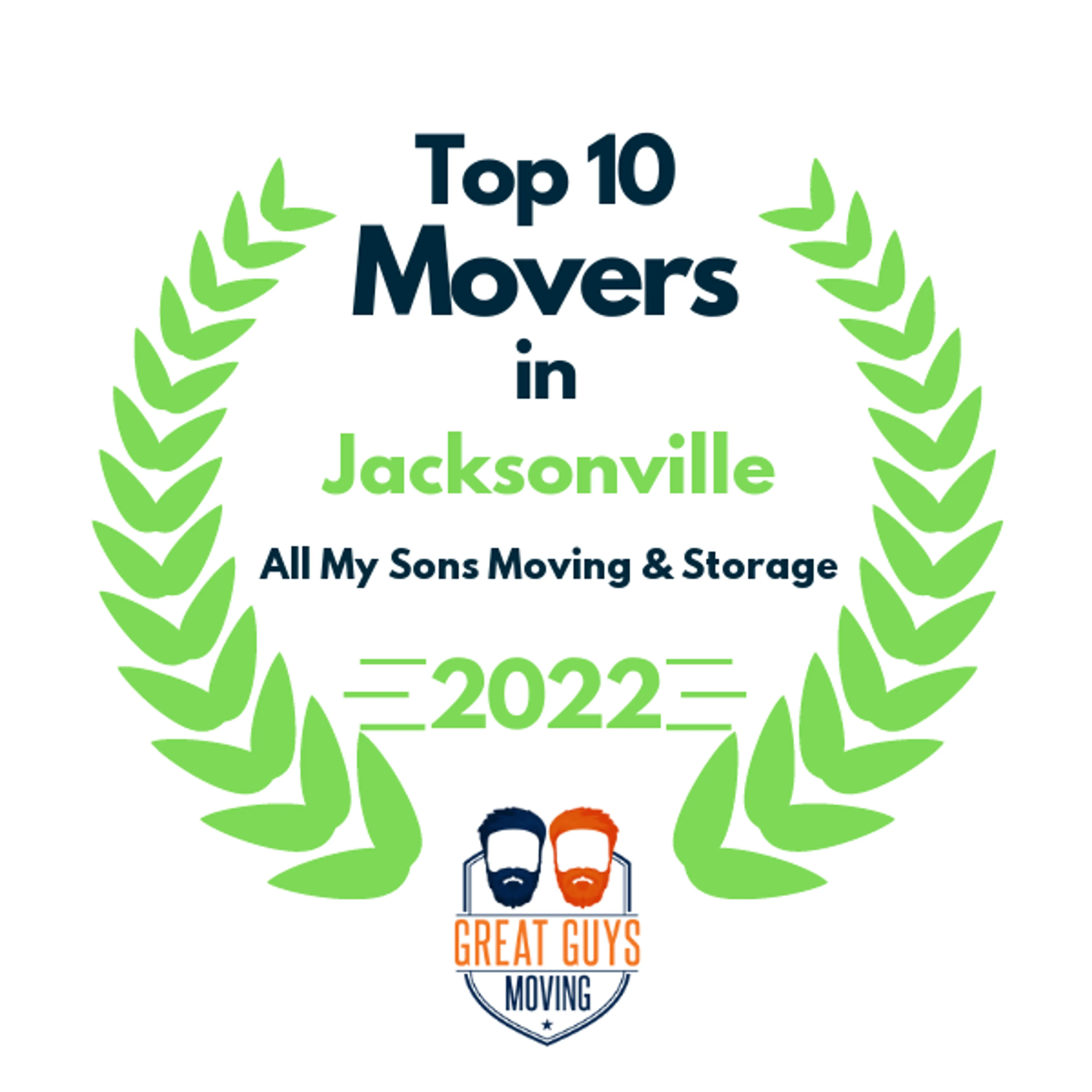 Top 10 Movers in Jacksonville, FL 2022 award