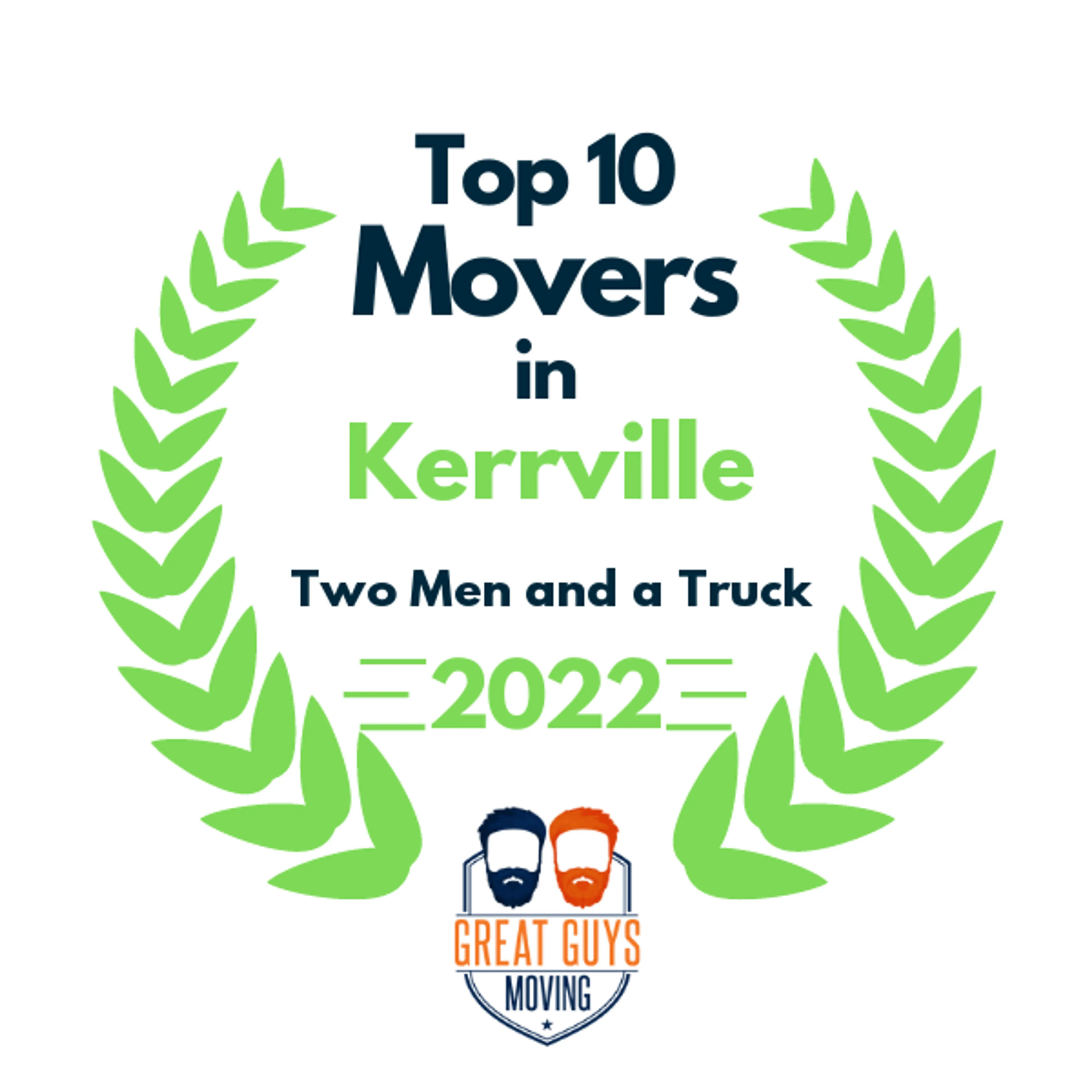 Top 10 Movers in Kerrville, TX 2022 award