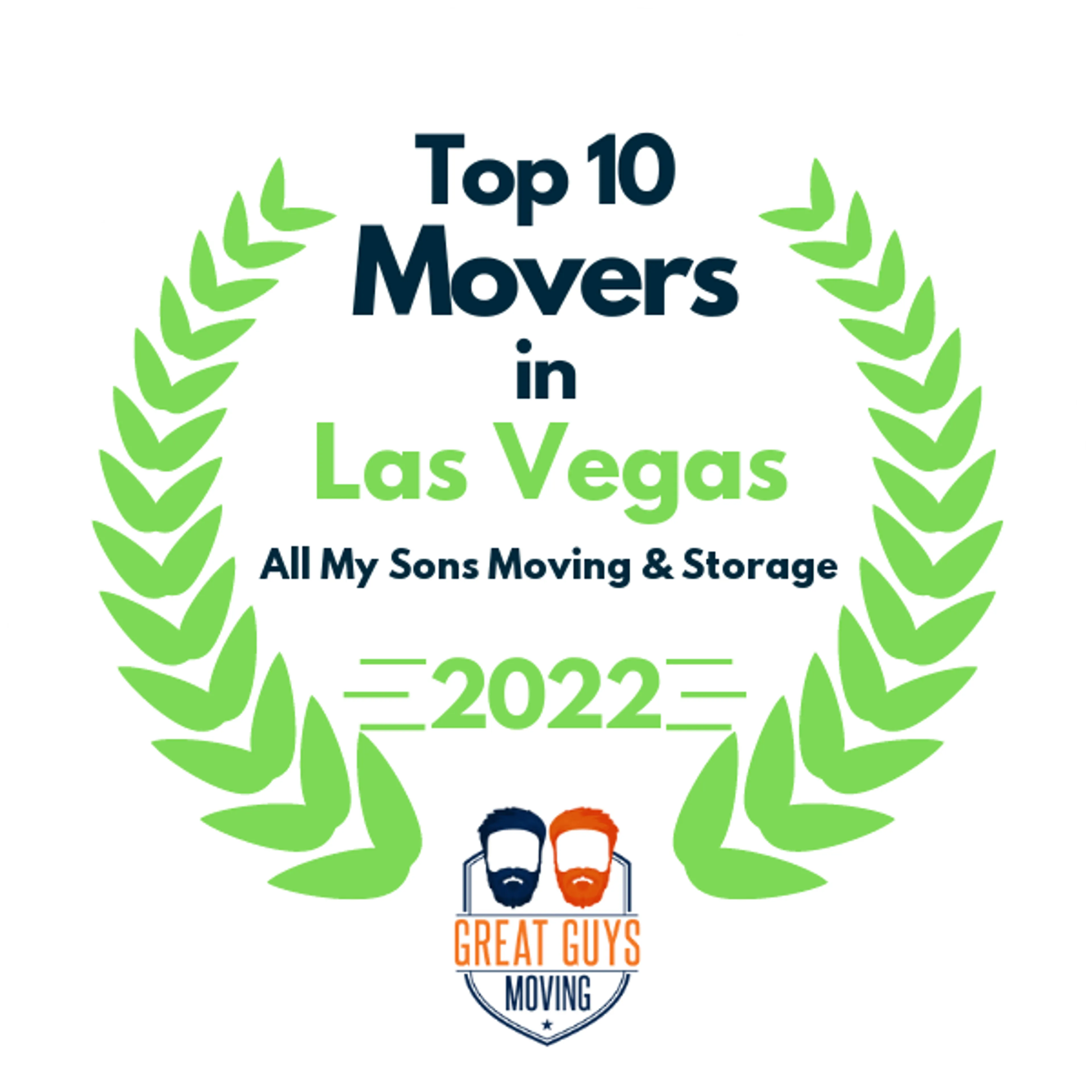 Top 10 Movers in Las Vegas, NV 2022 award