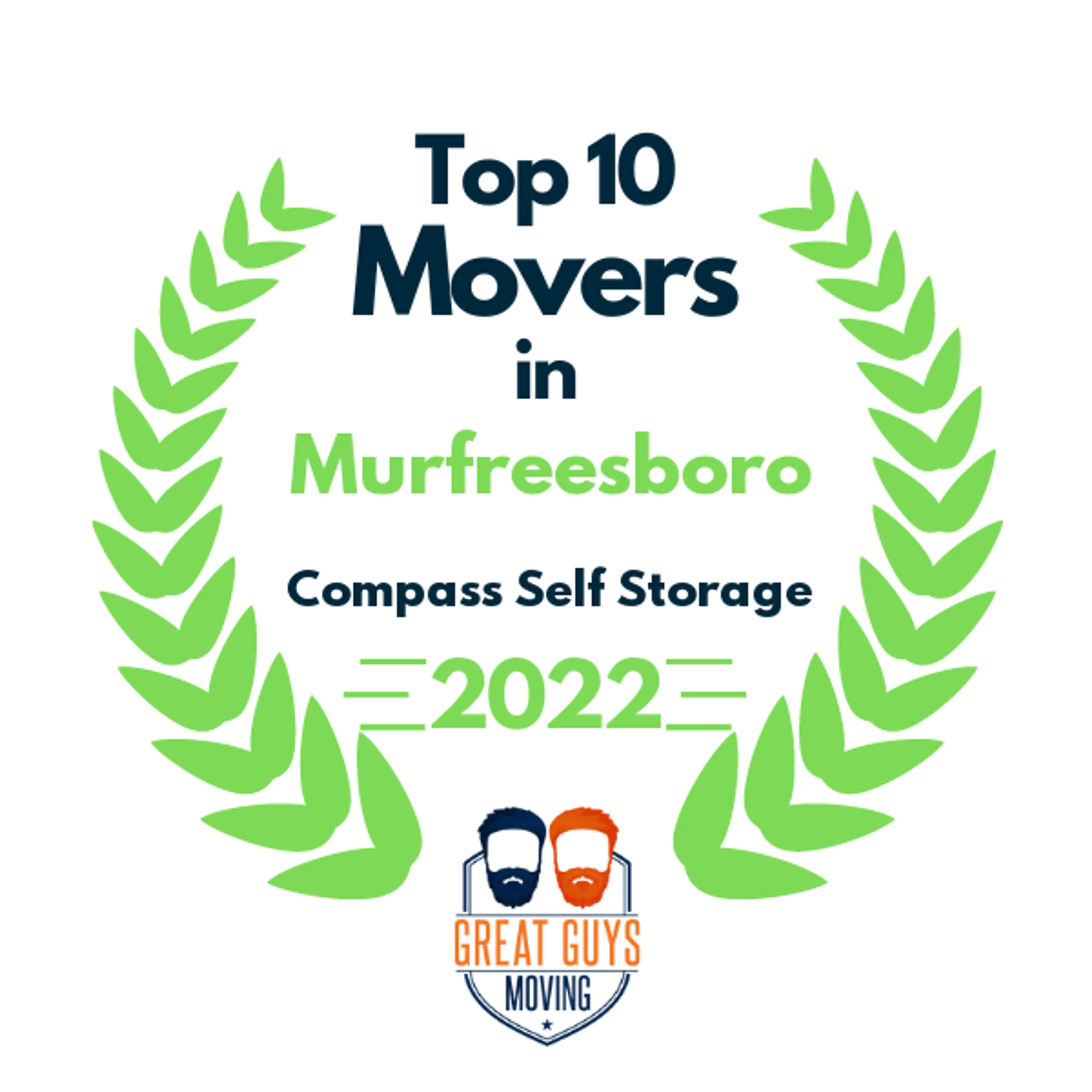Top 10 Movers in Murfreesboro, TN 2022 award