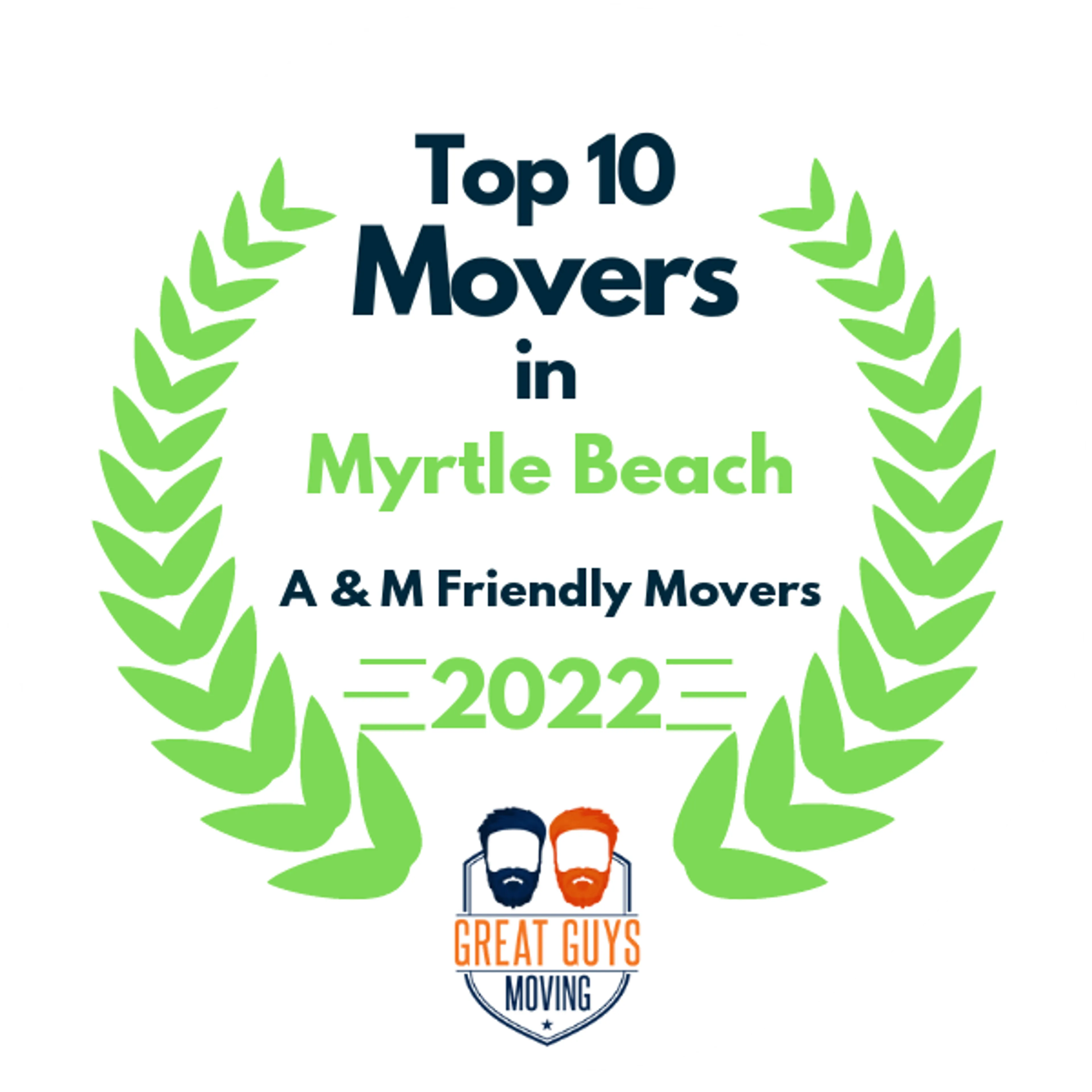 Top 10 Movers in Wilmington, NC 2022 award