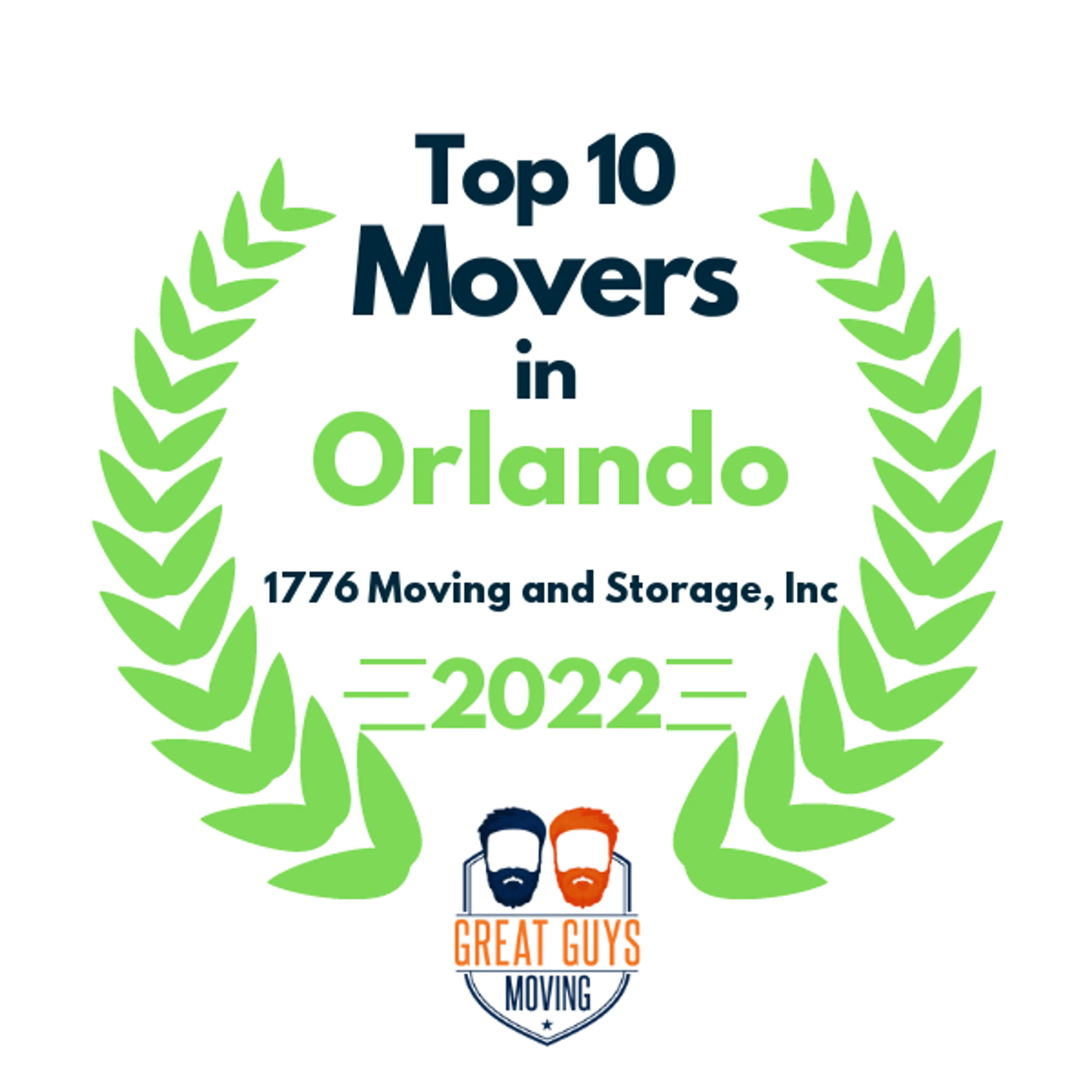 Top 10 Movers in Orlando, FL 2022 award