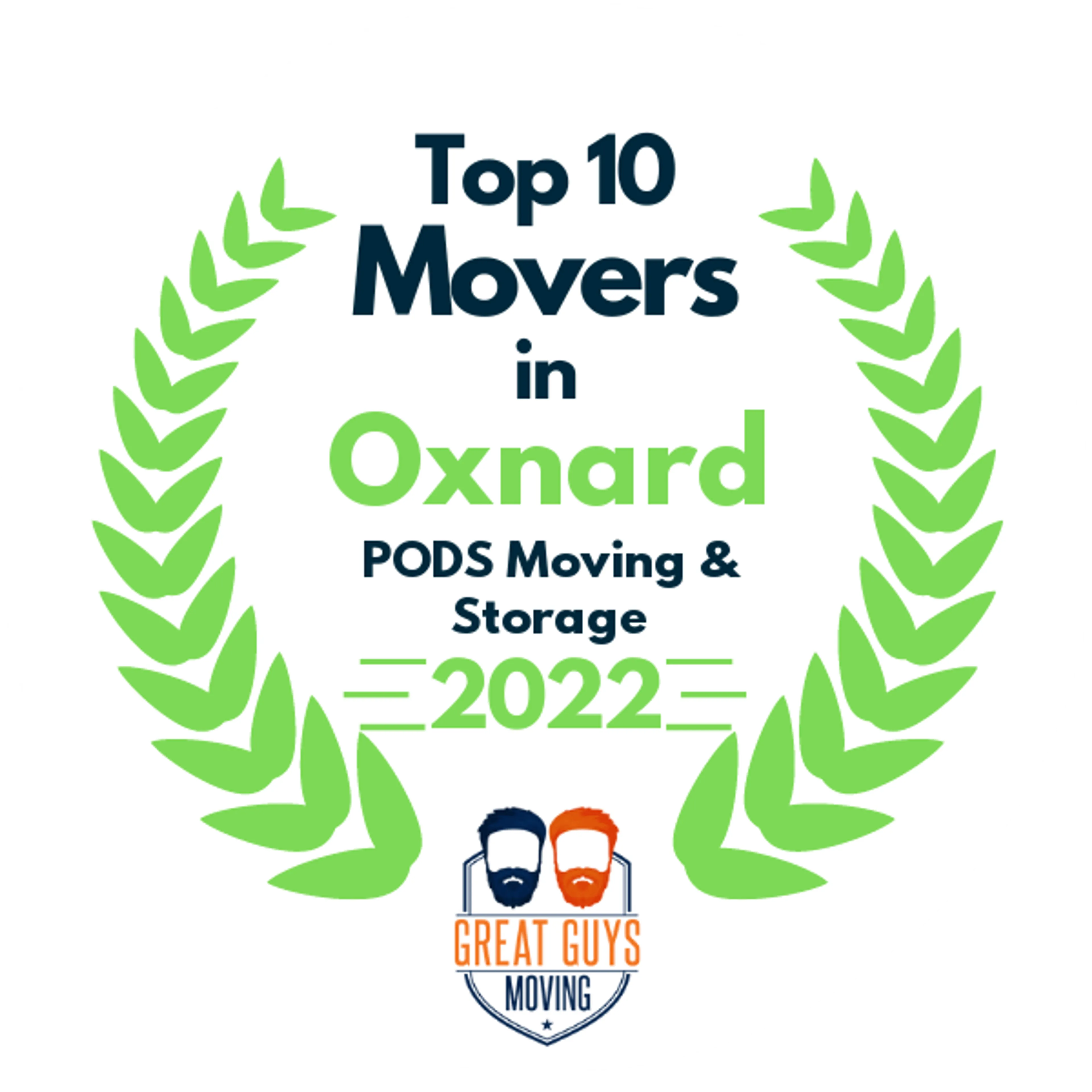 Top 10 Movers in Oxnard, CA 2022 award