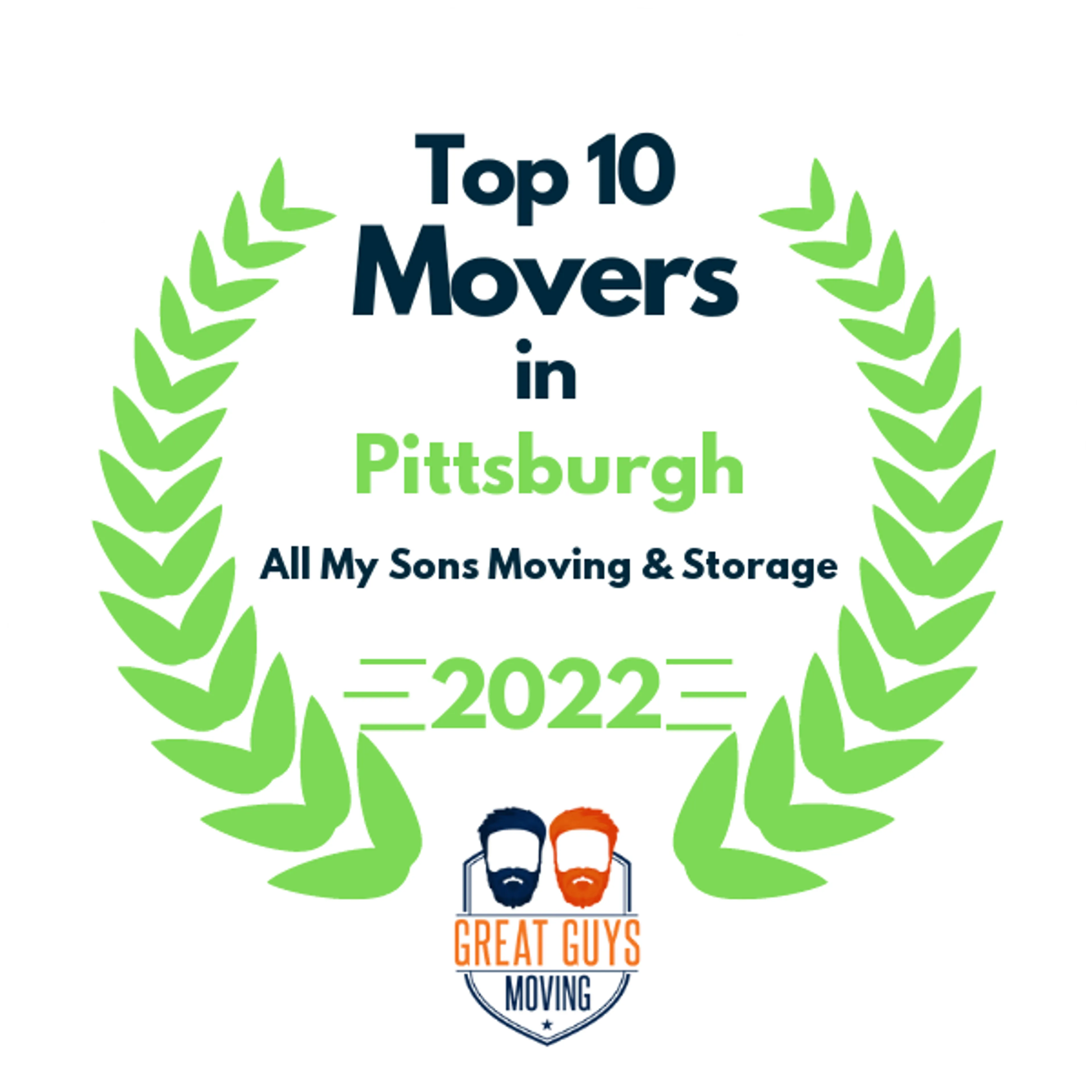 Top 10 Movers in Pittsburgh, PA 2022 award