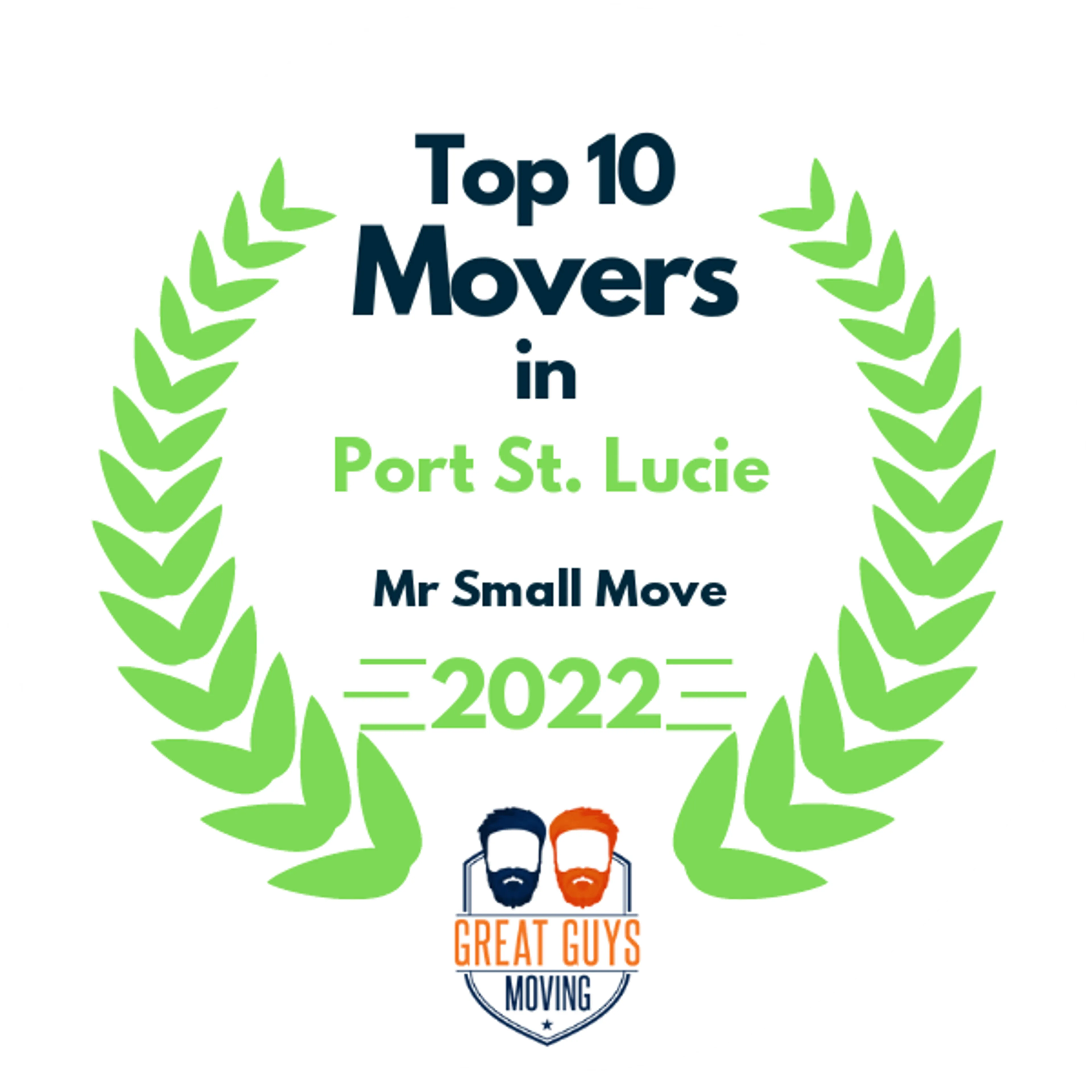 Top 10 Movers in Port St. Lucie, FL 2022 award