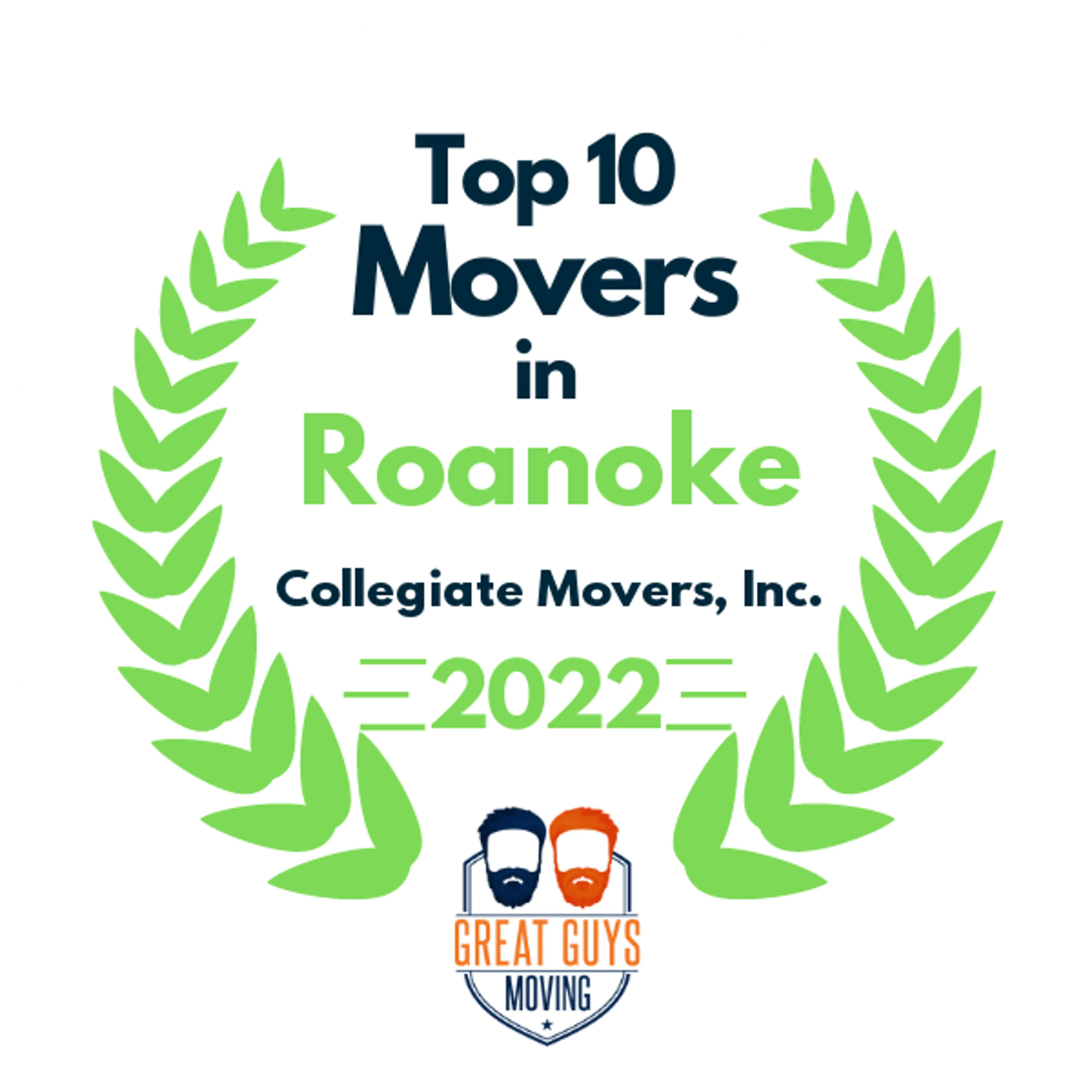 Top 10 Movers in Roanoke, VA 2022 award