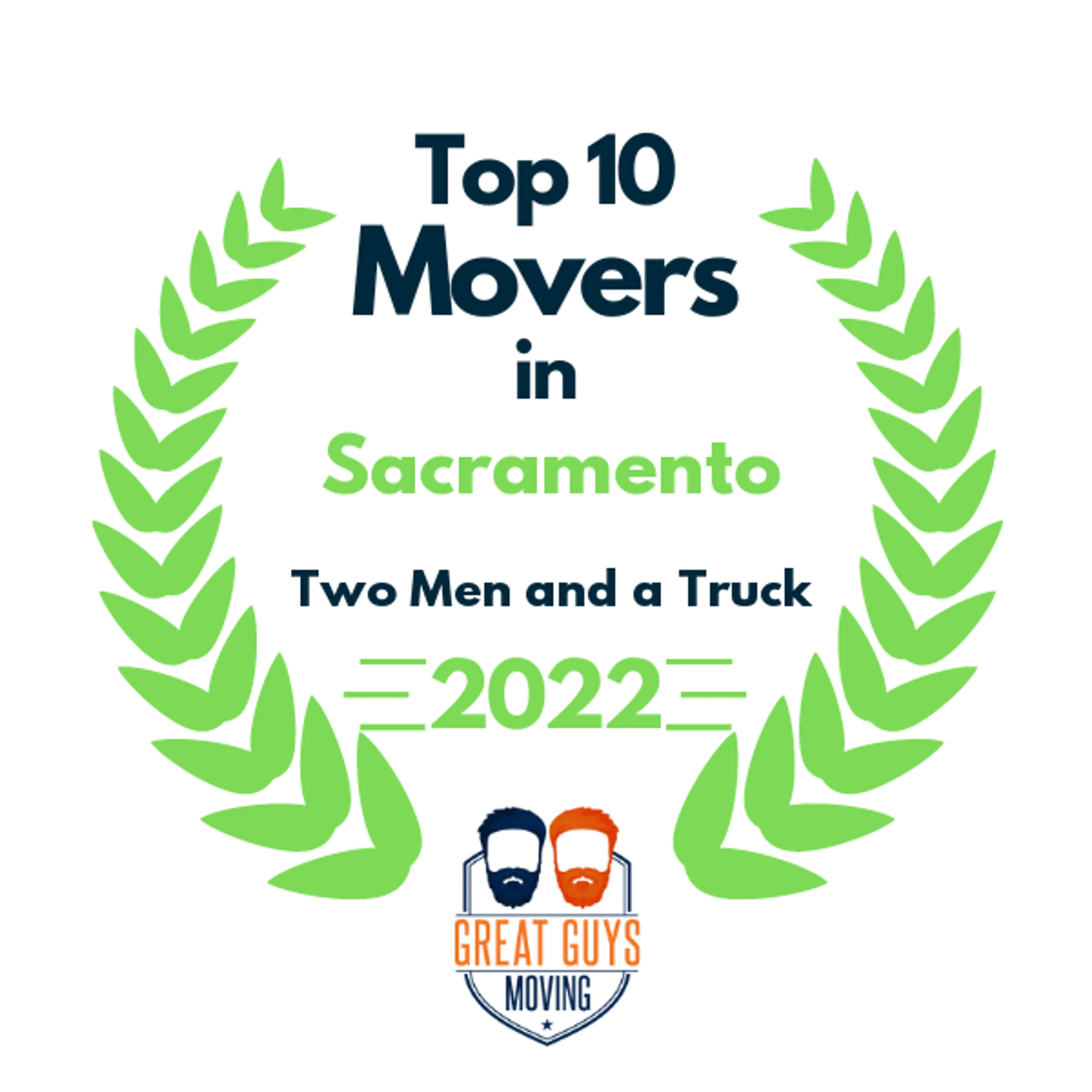 Top 10 Movers in Sacramento, CA 2022 award
