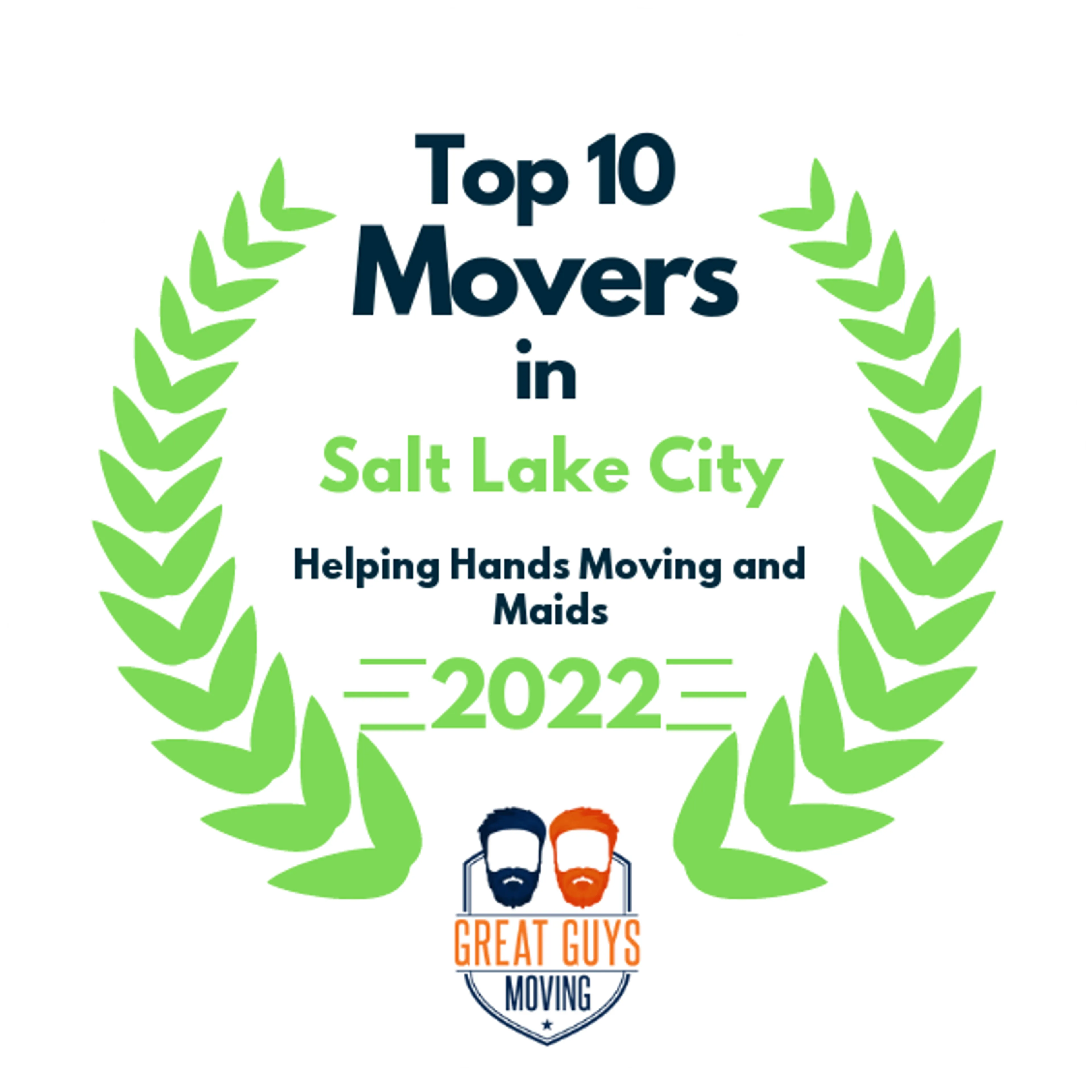 Top 10 Movers in Pleasant Grove, UT 2022 award