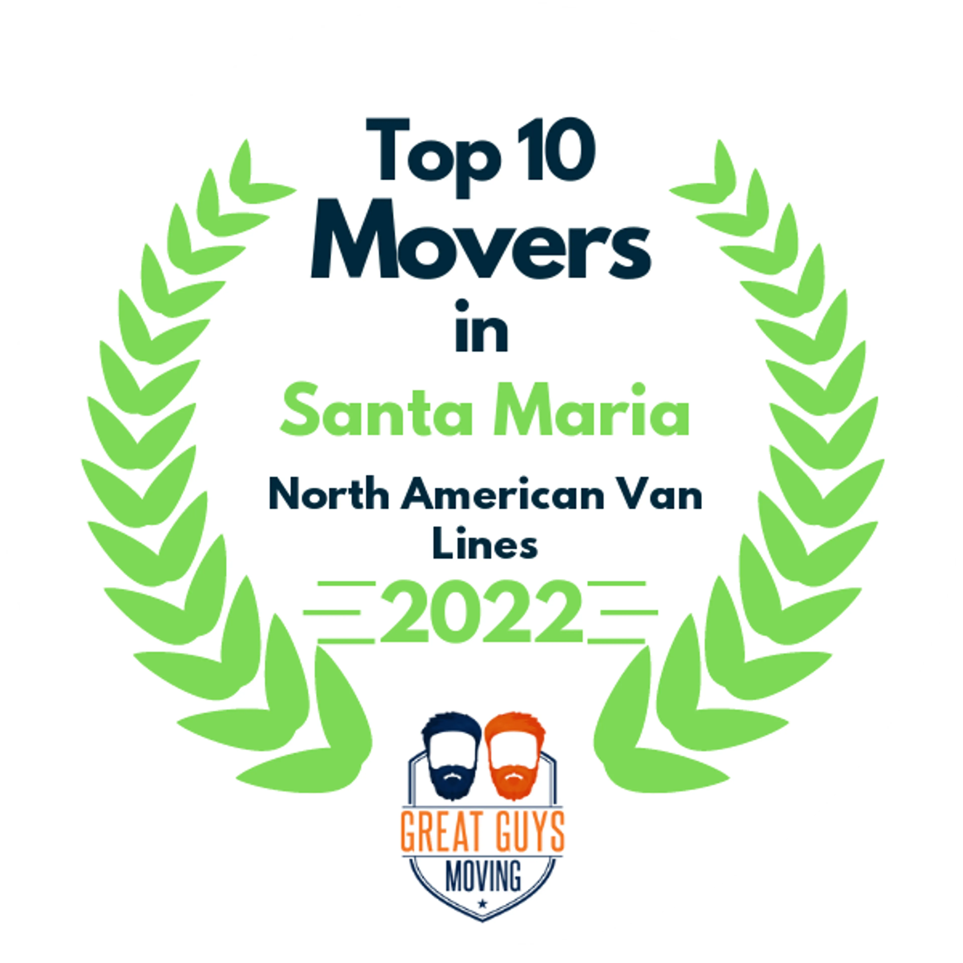 Top 10 Movers in Santa Maria, CA 2022 award