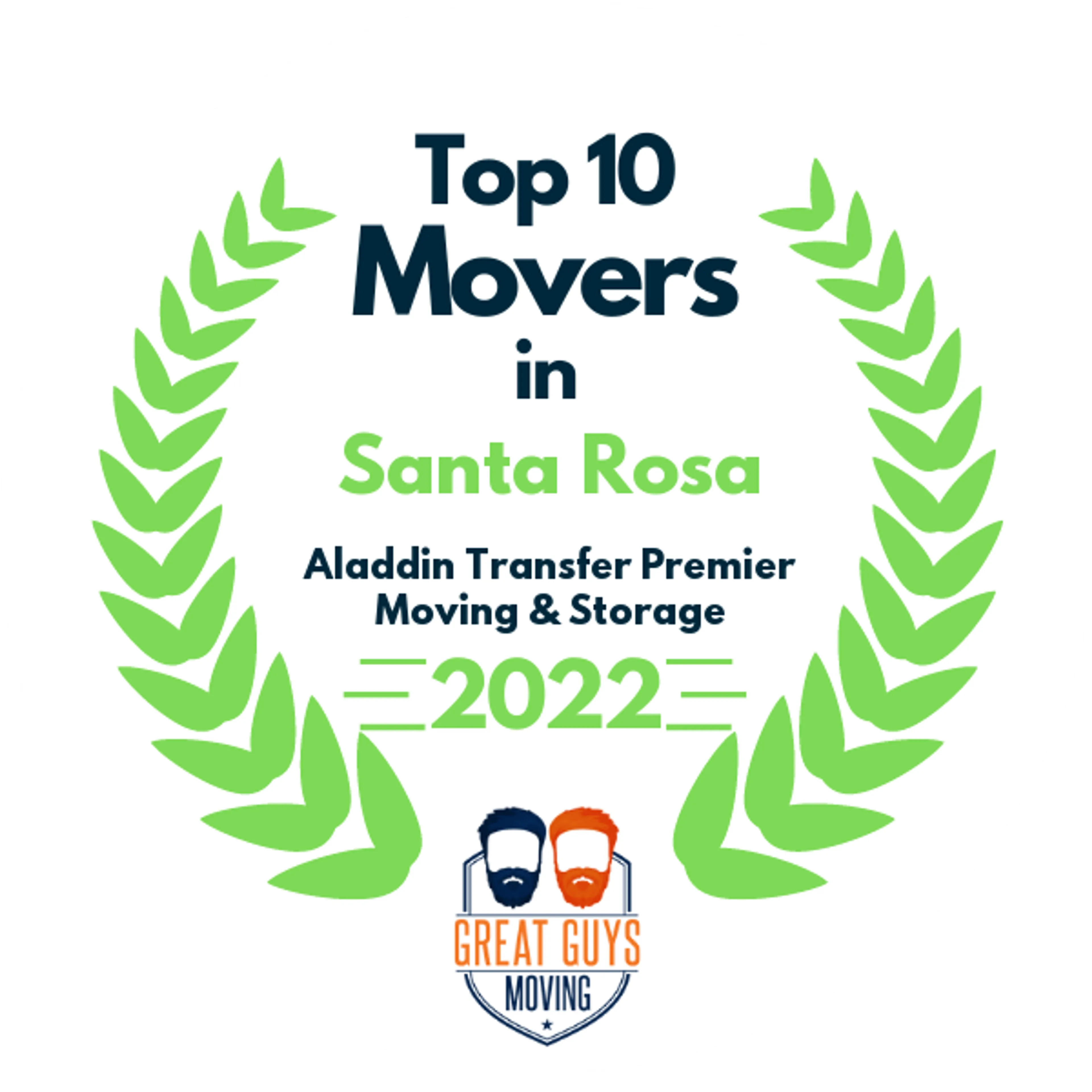 Top 10 Movers in Santa Rosa, CA 2022 award