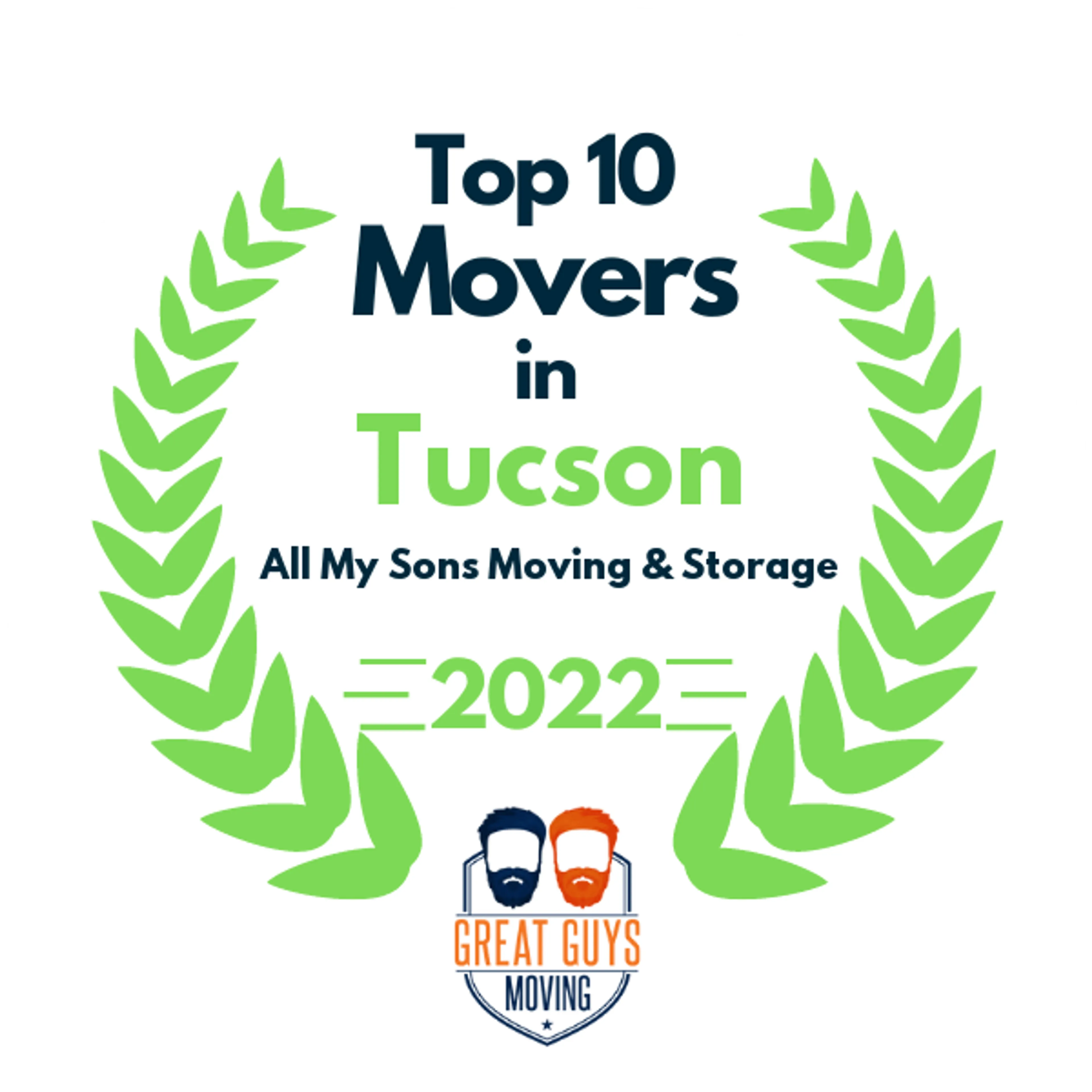 Top 10 Movers in Tucson, AZ 2022 award