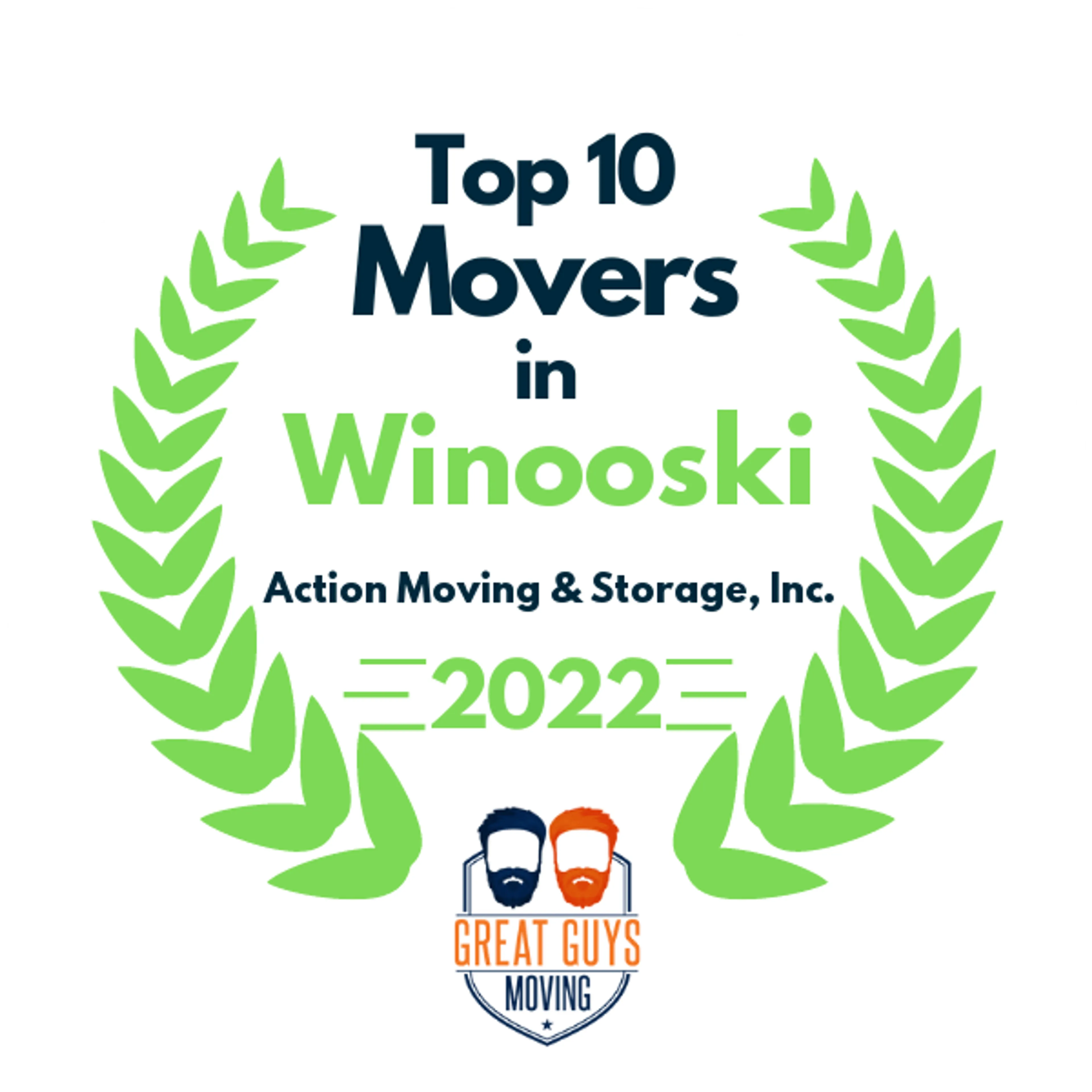 Top 10 Movers in Burlington, VT 2022 award