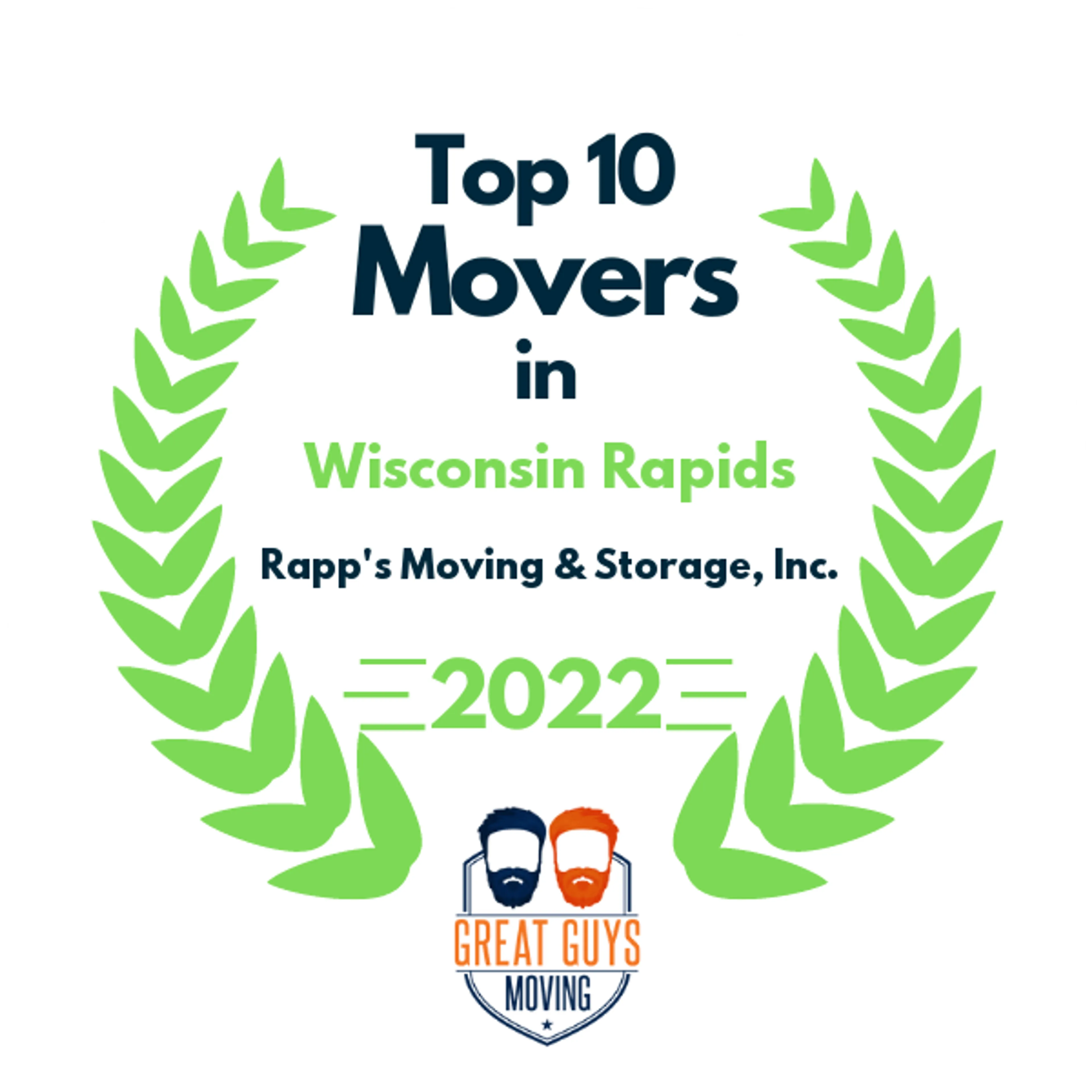 Top 10 Movers in Appleton, WI 2022 award