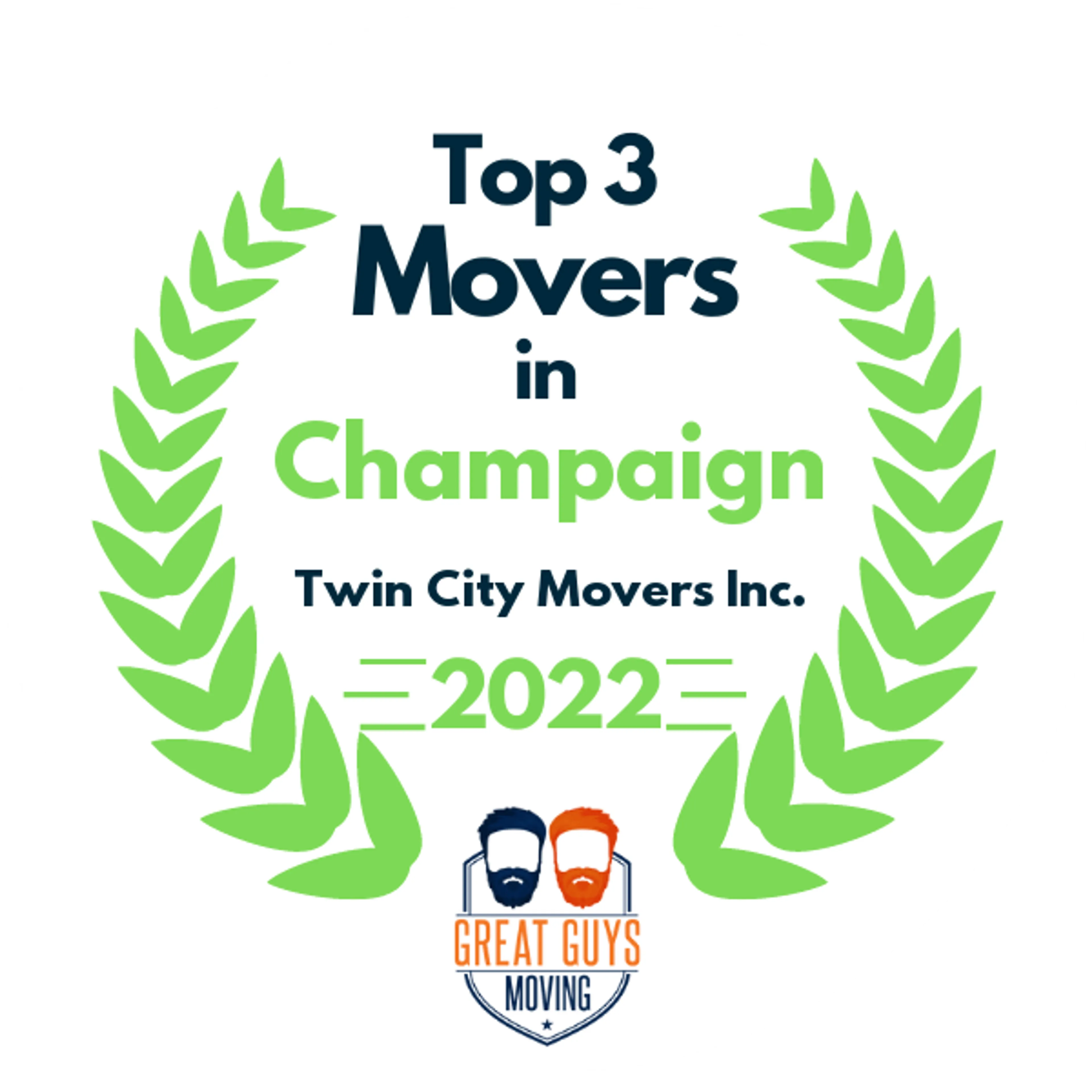 Top 3 Movers in Champaign, IL 2022 award