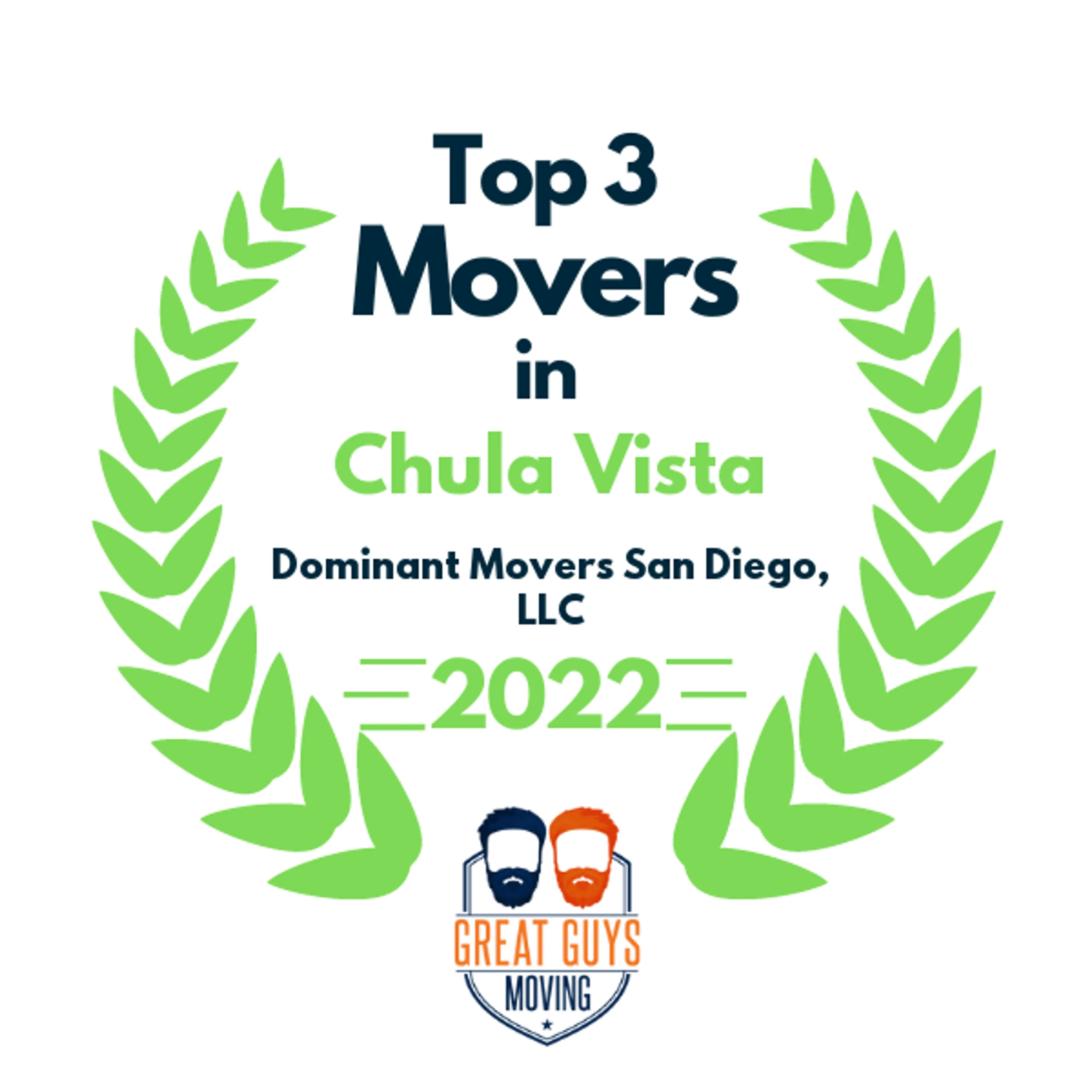 Top 3 Movers in Imperial Beach, CA 2022 award