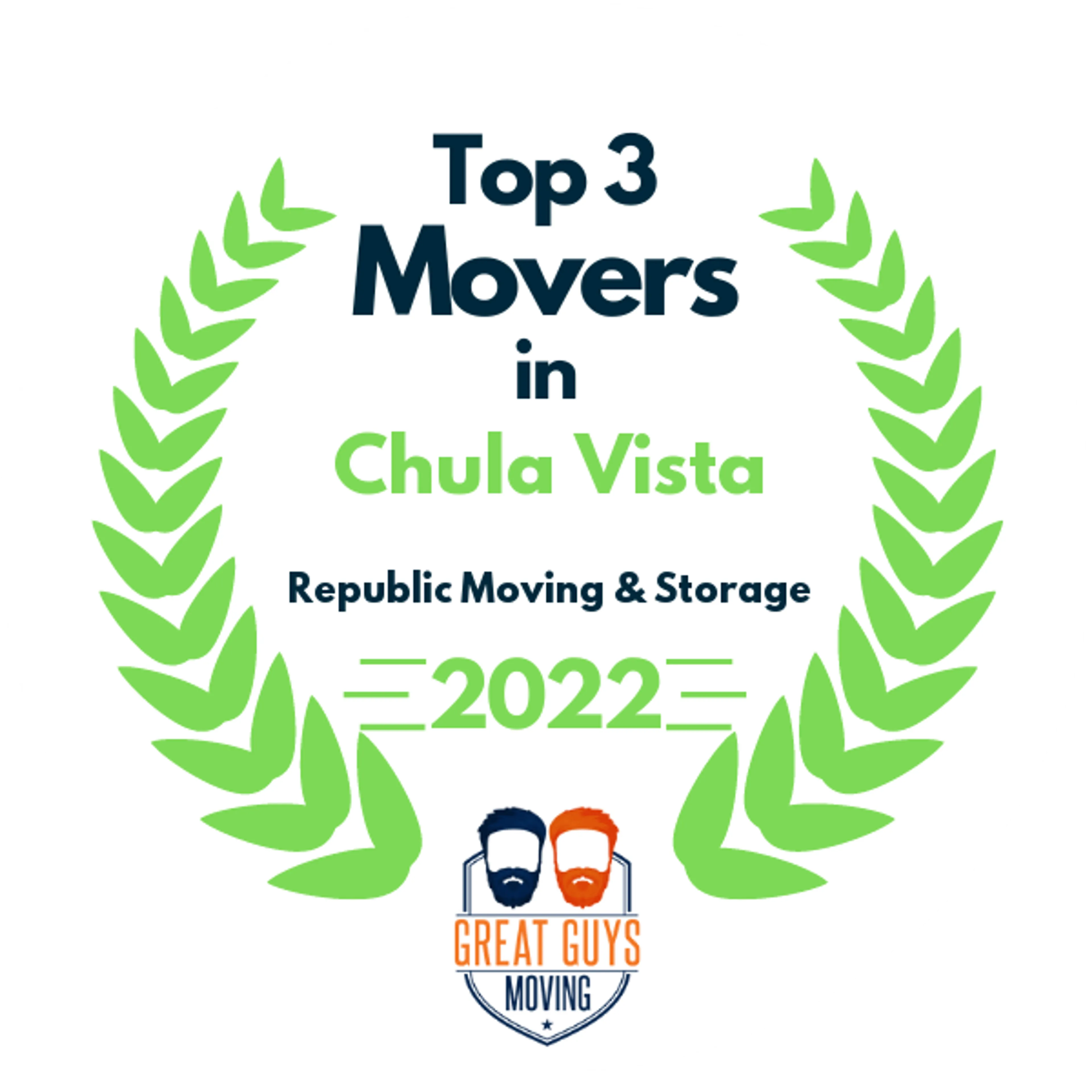 Top 3 Movers in San Diego, CA 2022 award