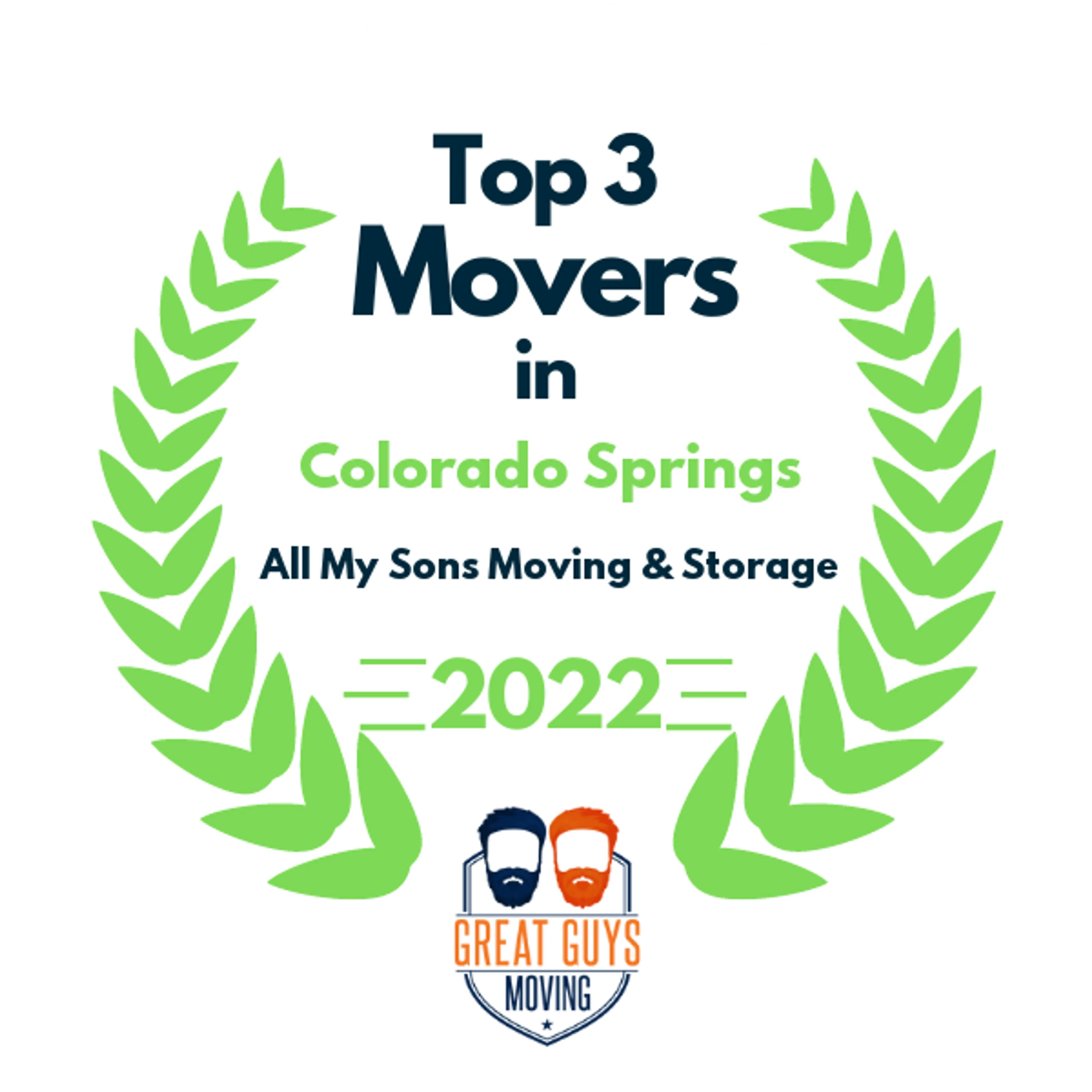 Top 3 Movers in Colorado Springs, CO 2022 award