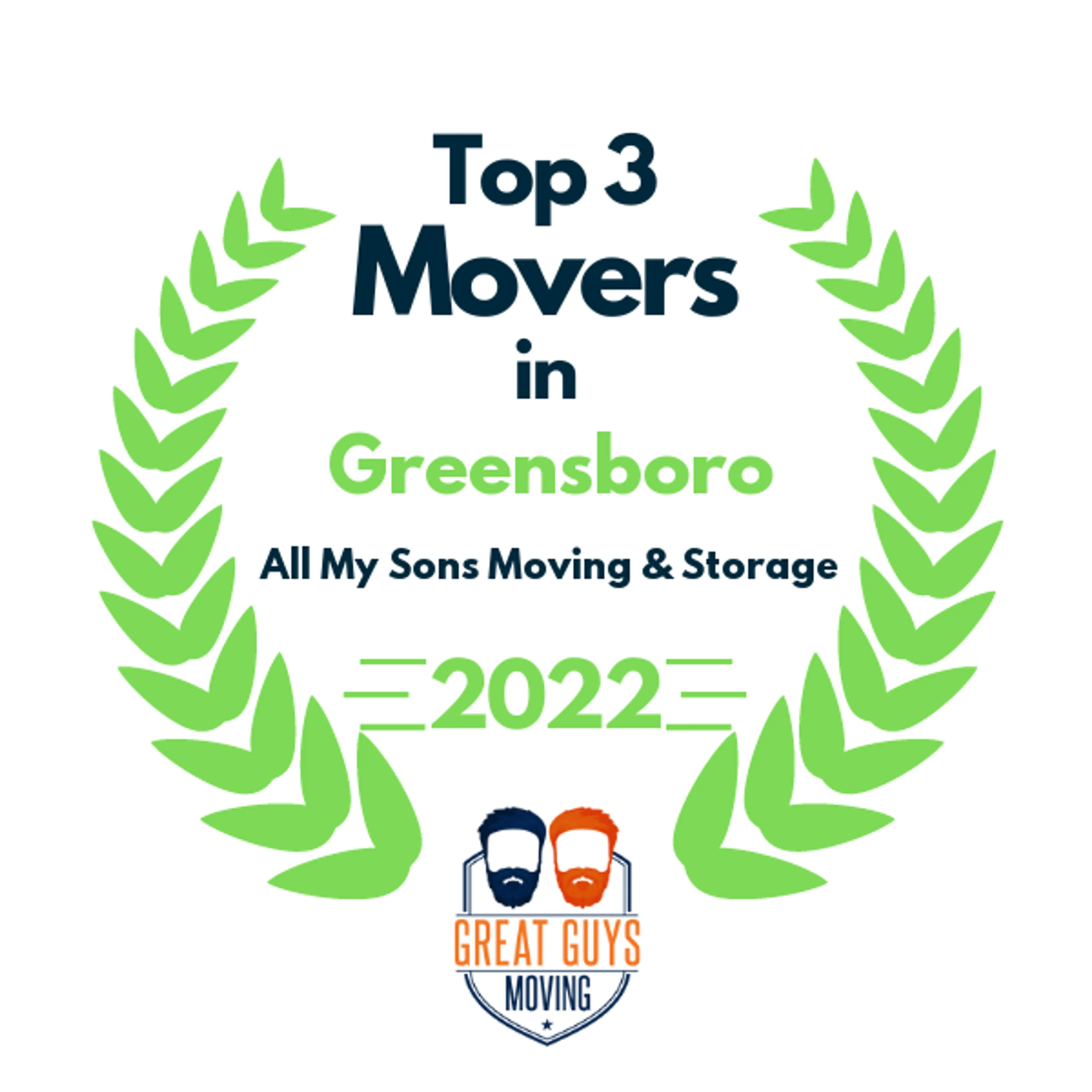Top 3 Movers in Greensboro, NC 2022 award