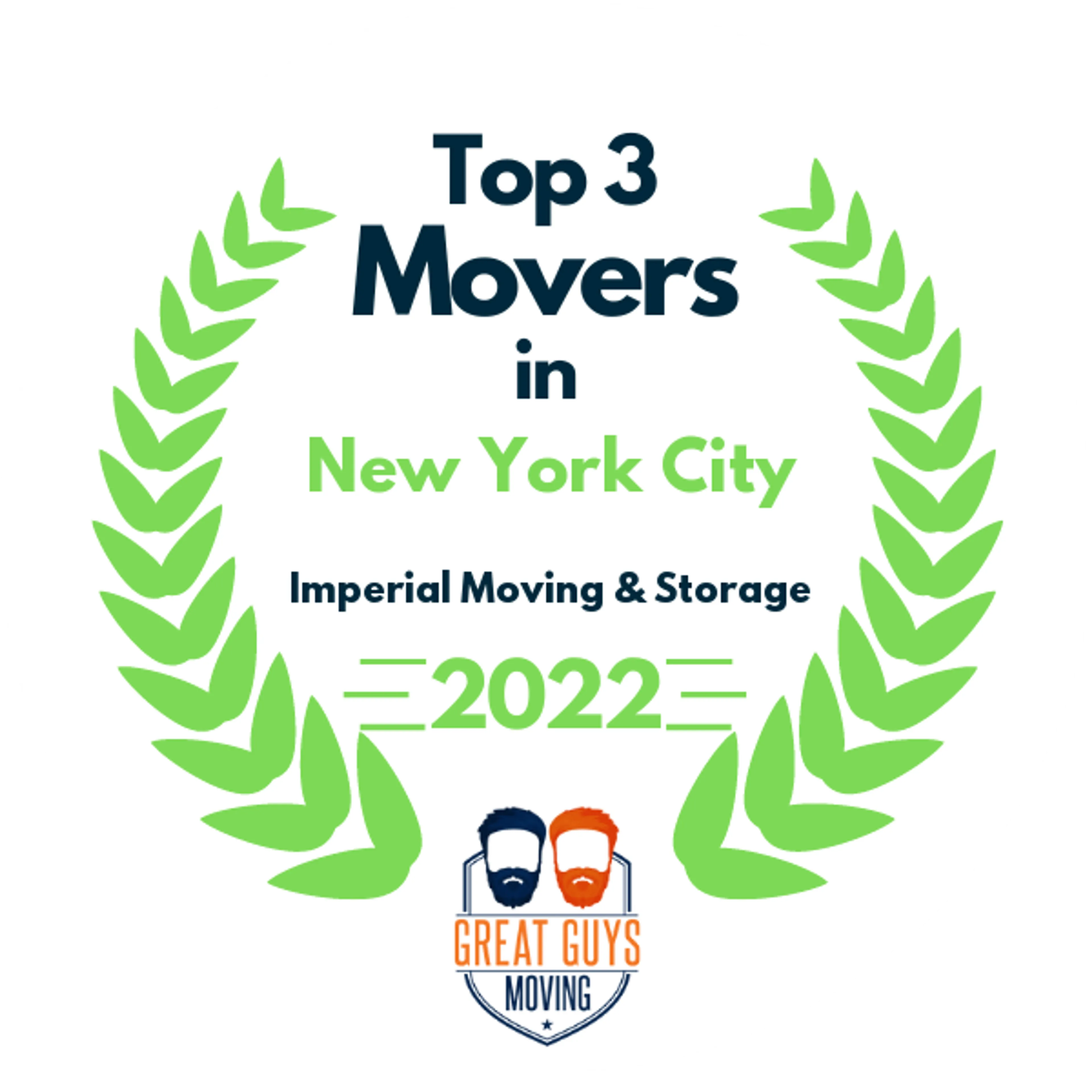 Top 3 Movers in New York City, NY 2022 award