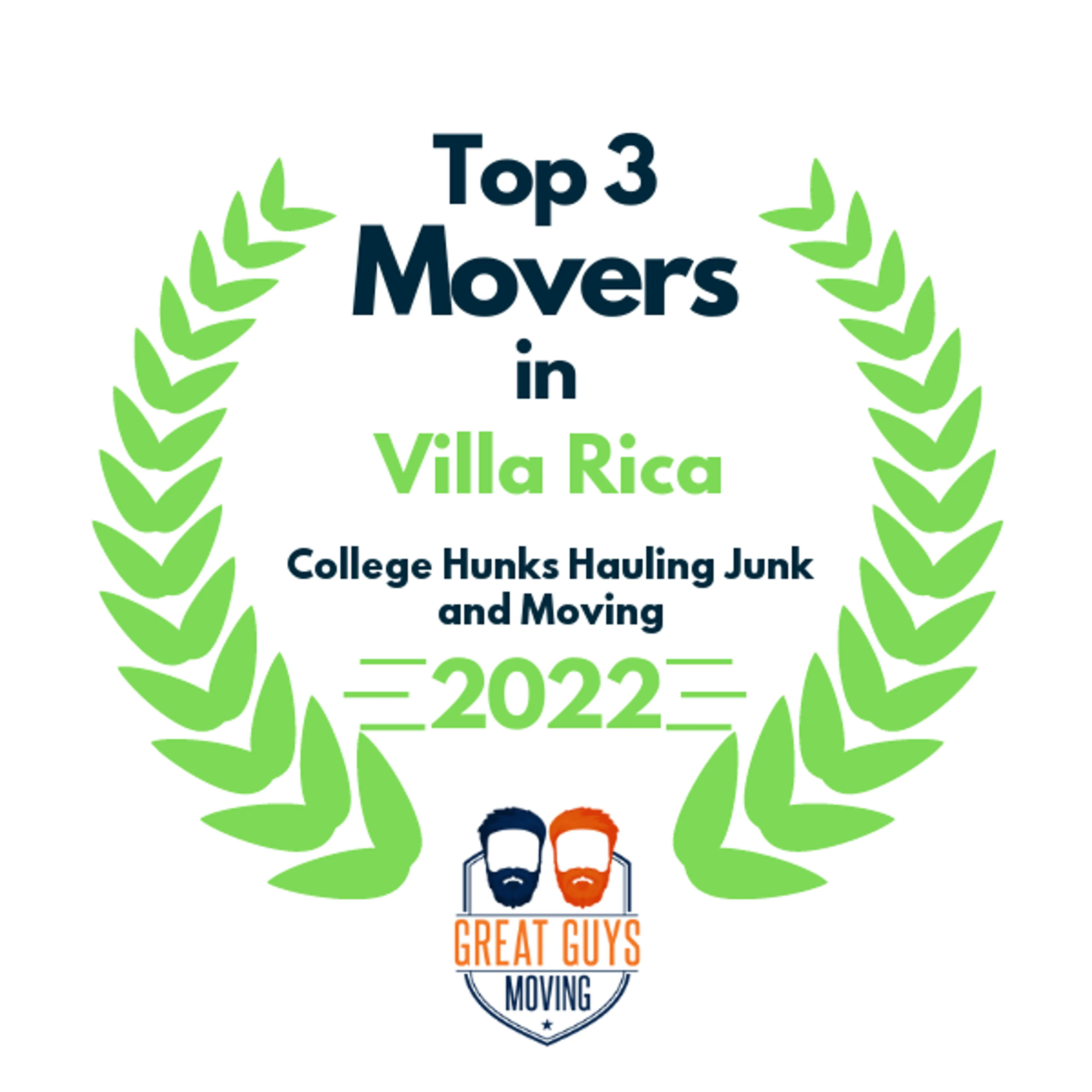 Top 3 Movers in Villa Rica, GA 2022 award