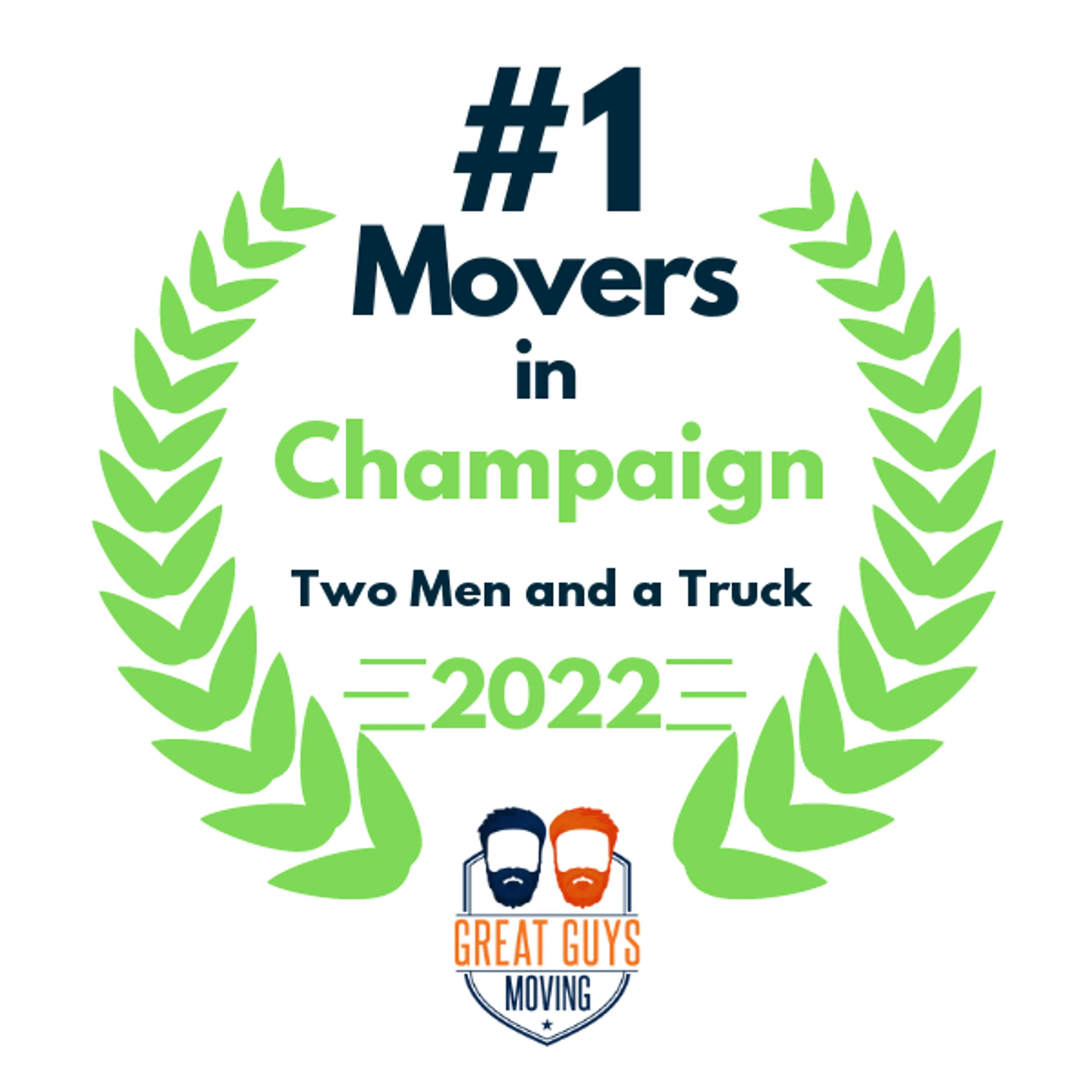 #1 Ranked Movers in Champaign, IL 2022 award