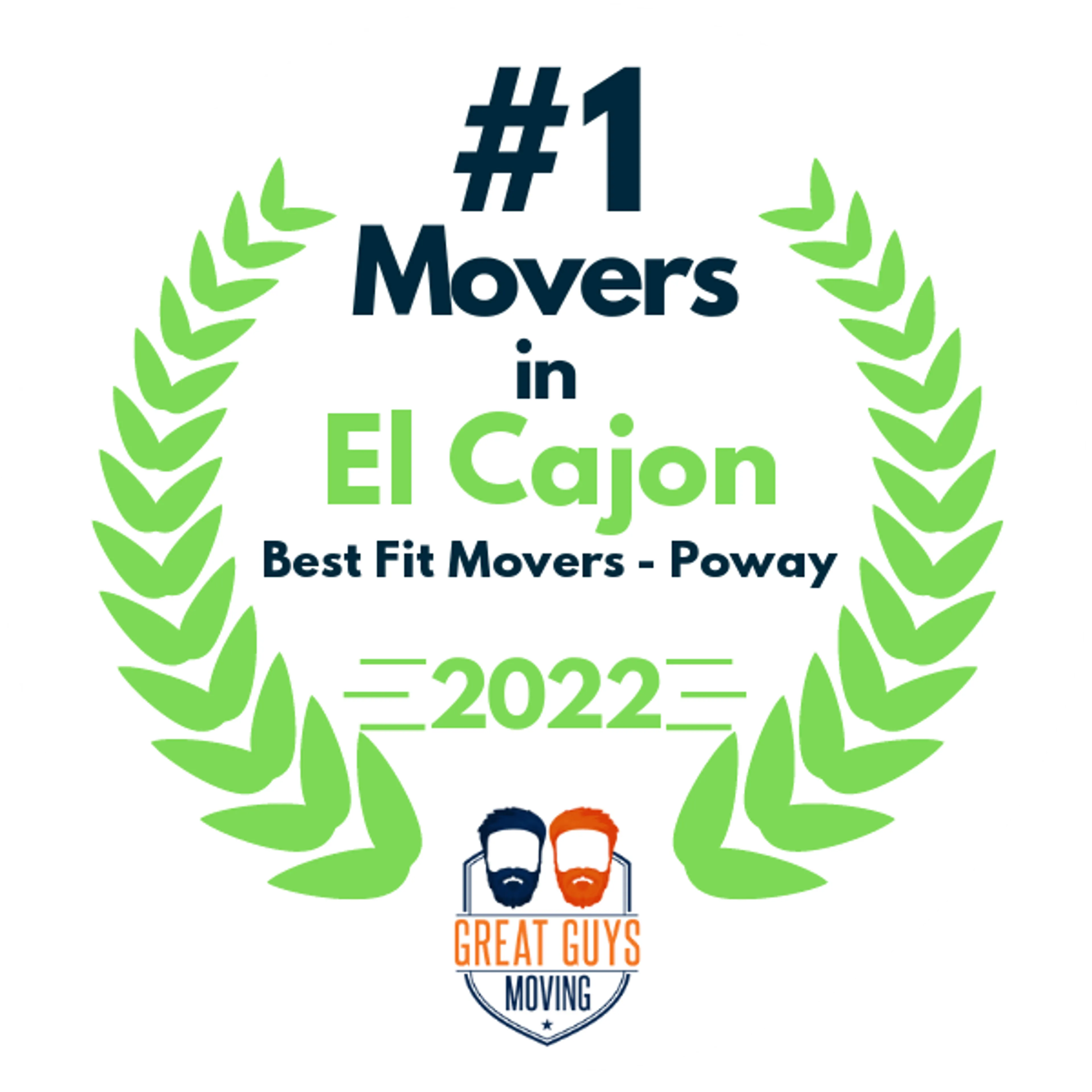 #1 Ranked Movers in Carlsbad, CA 2022 award