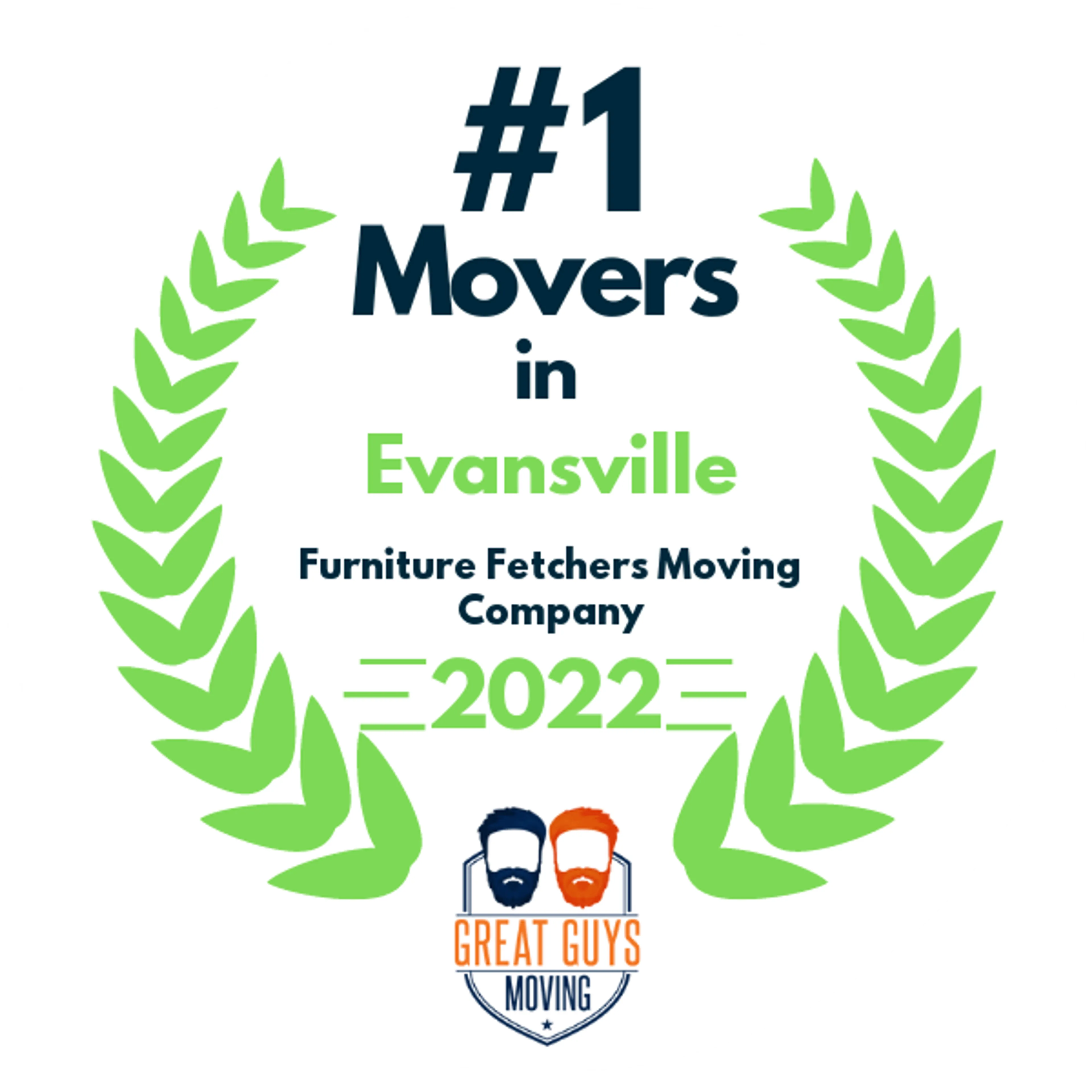#1 Ranked Movers in Evansville, IN 2022 award