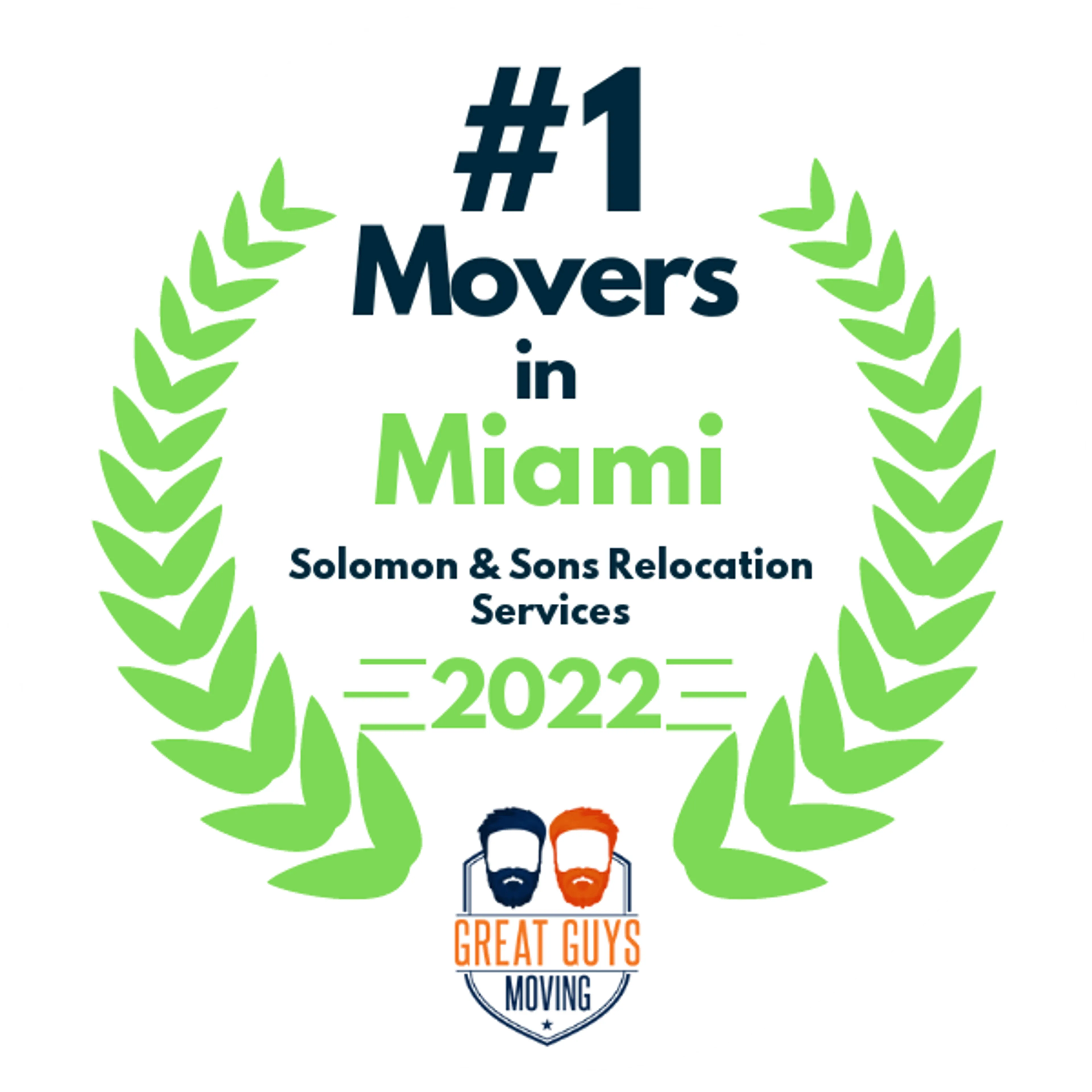 #1 Ranked Movers in Miami, FL 2022 award
