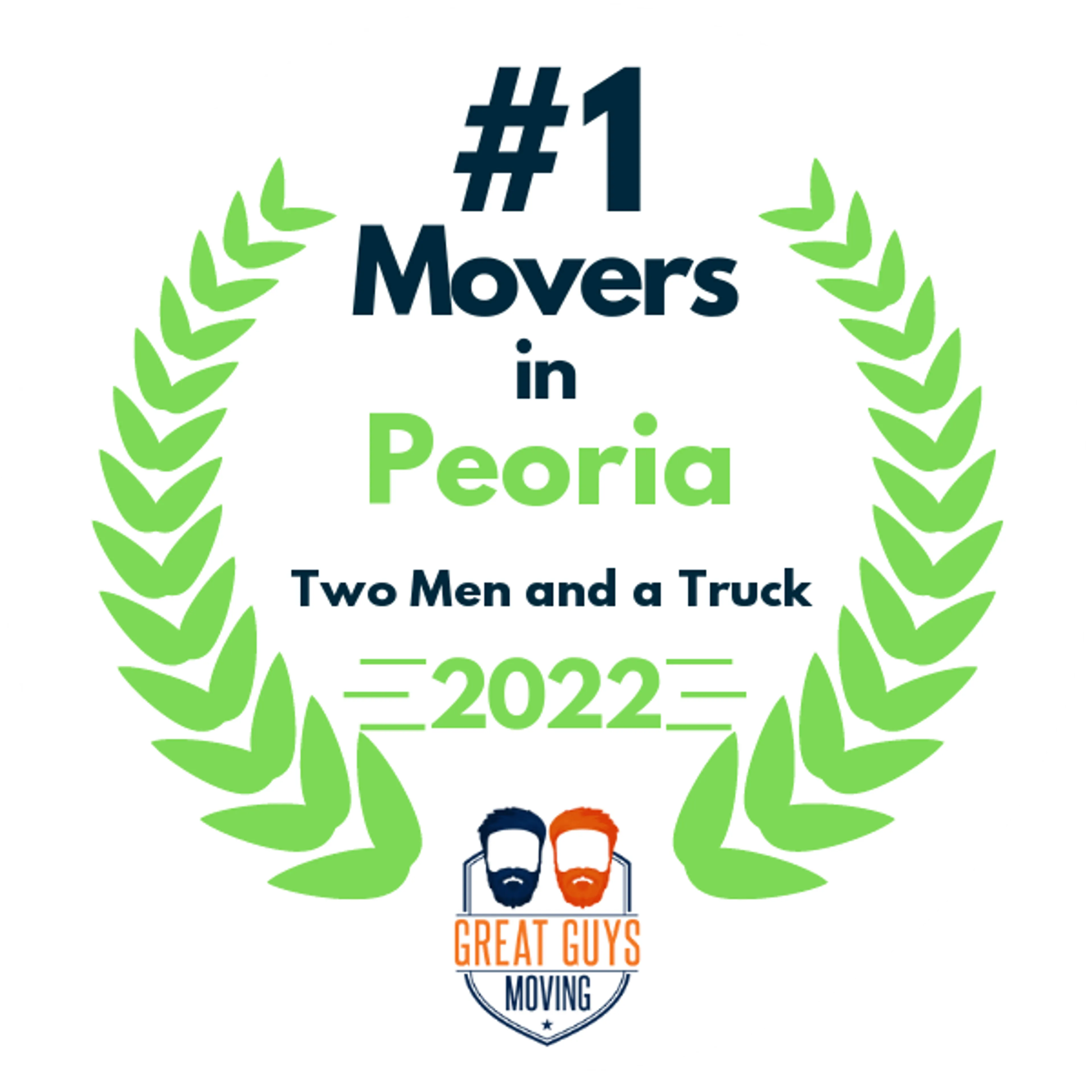#1 Ranked Movers in Peoria, IL 2022 award