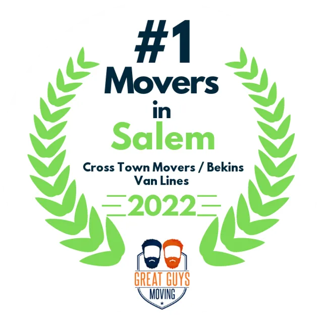 #1 Ranked Movers in Eugene, OR 2022 award