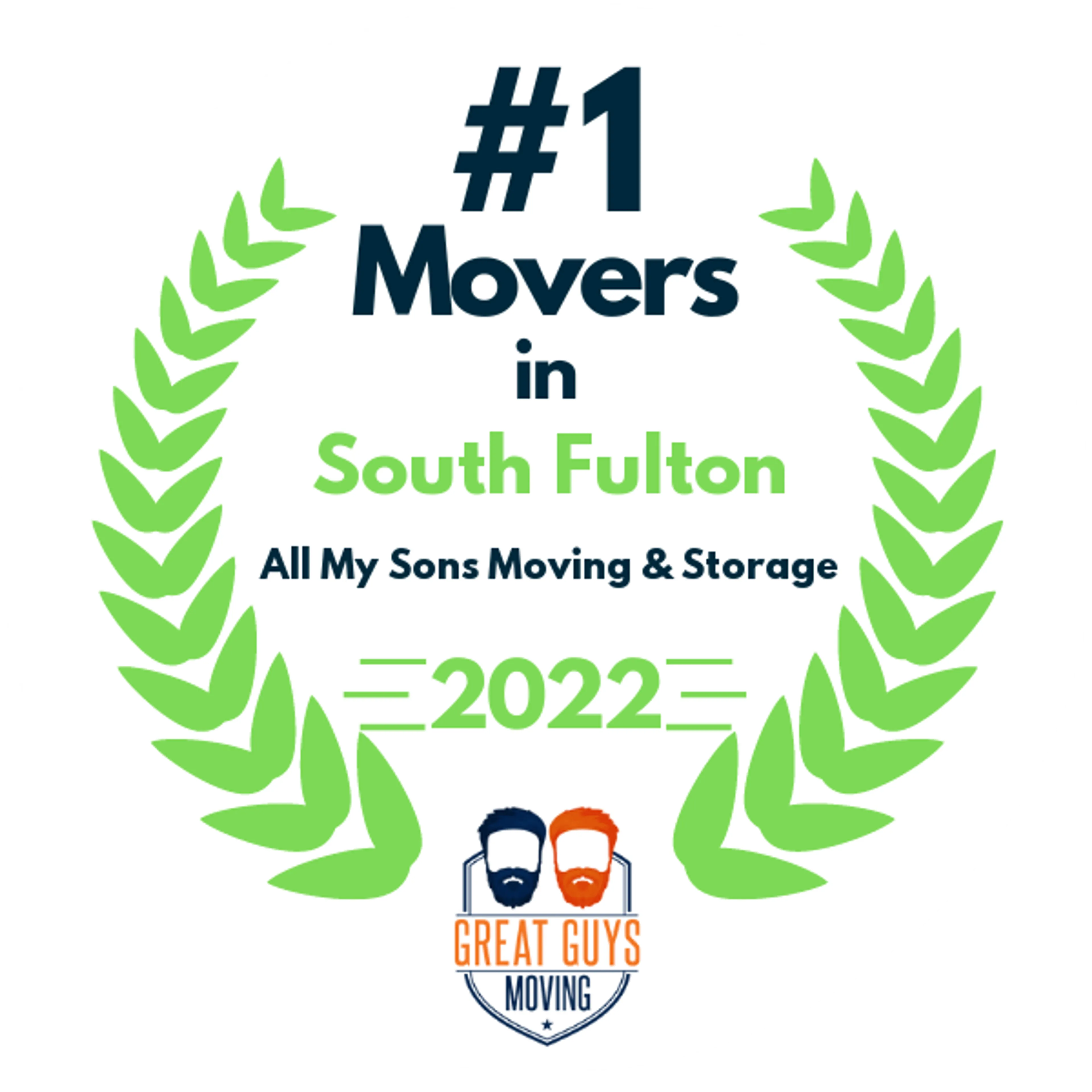 #1 Ranked Movers in South Fulton, GA 2022 award