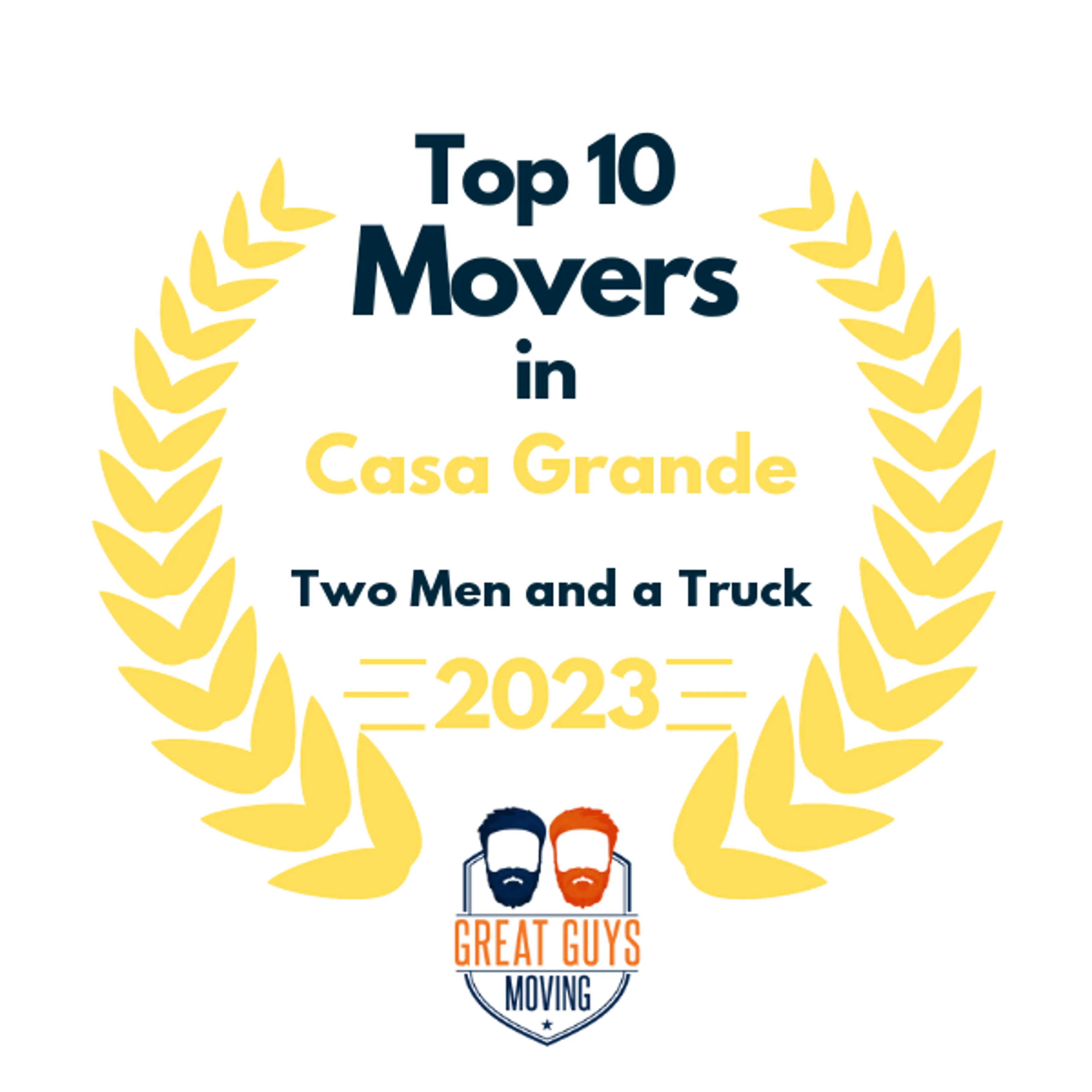 Top 10 Movers in Mesa, AZ 2023 award