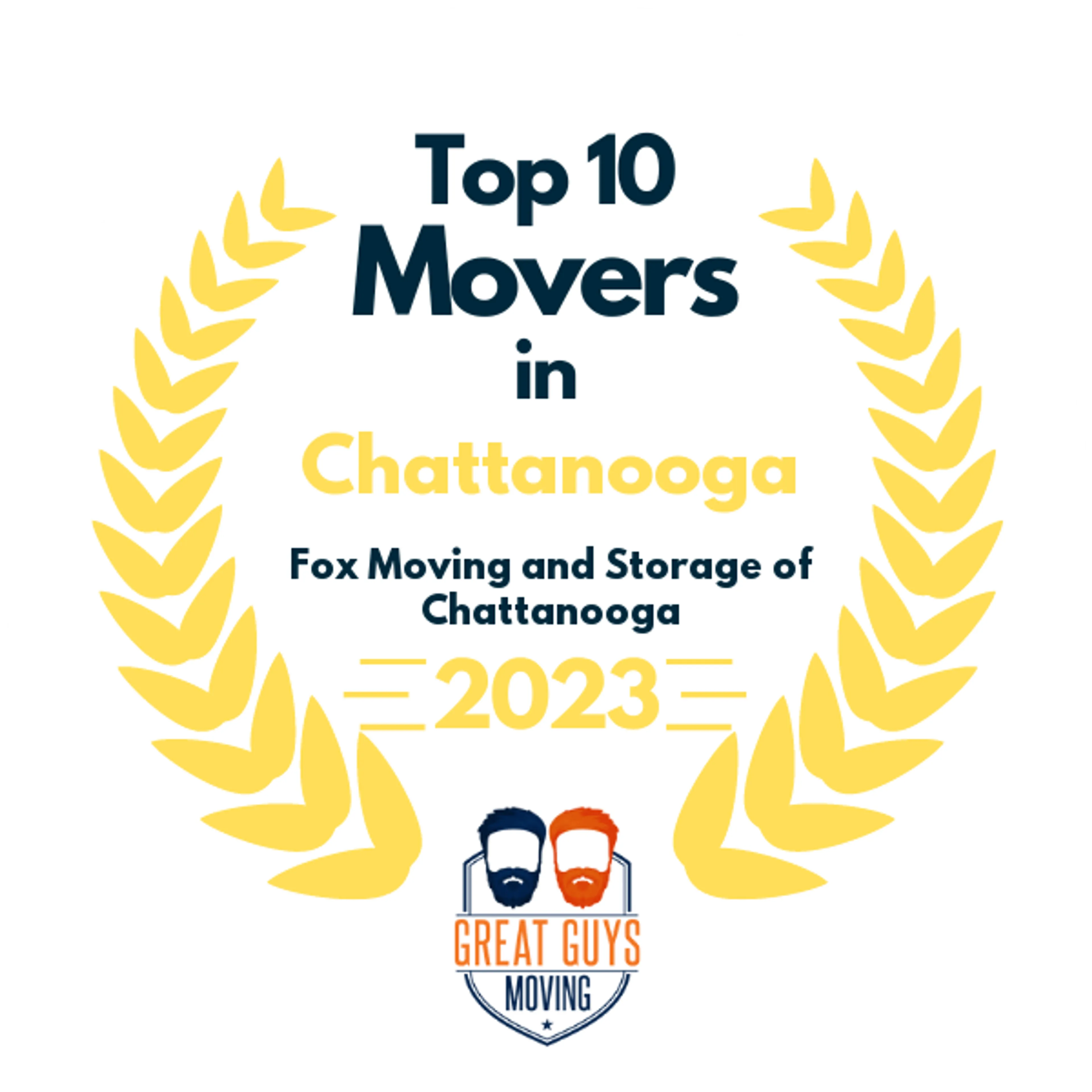 Top 10 Movers in Chattanooga, TN 2023 award