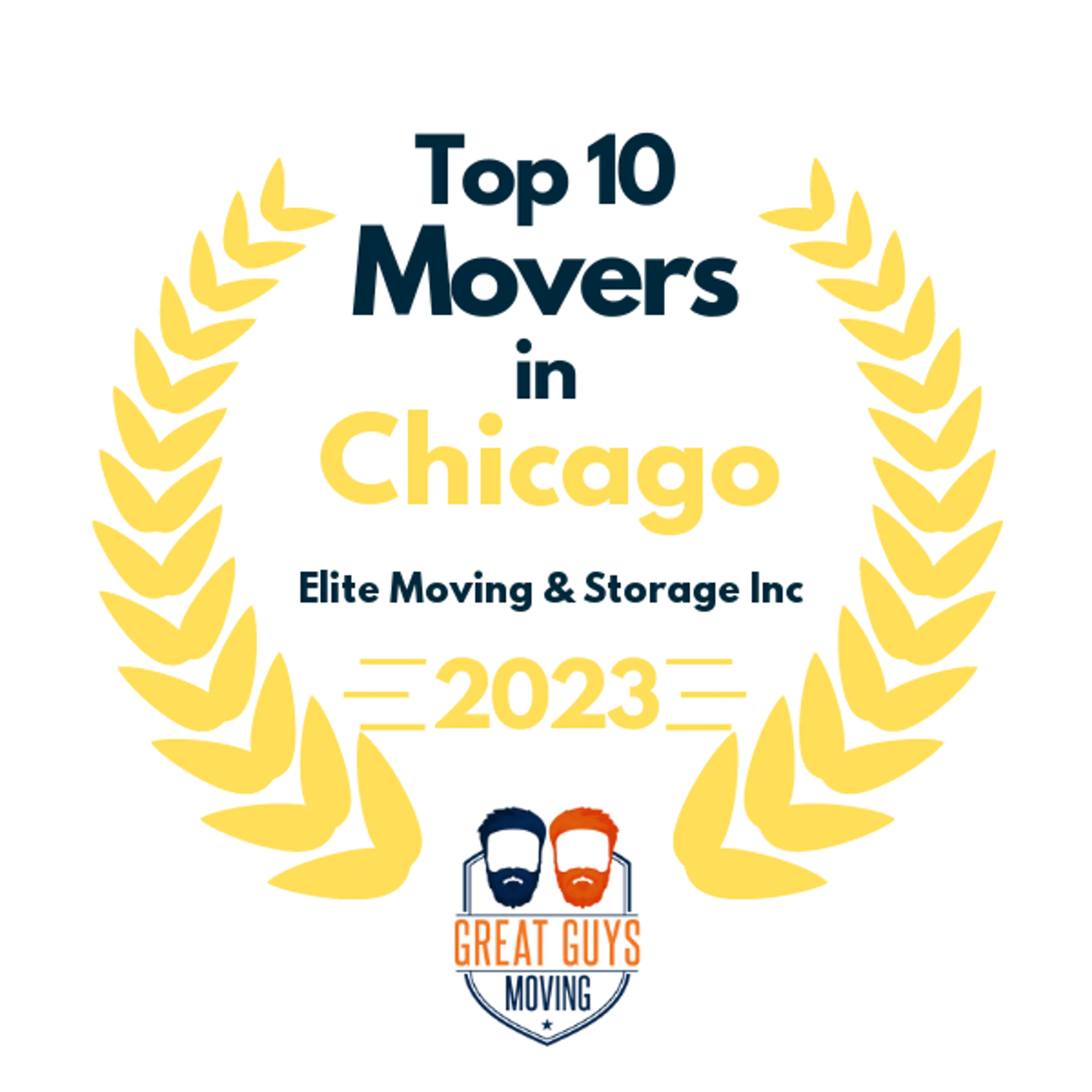 Top 10 Movers in Chicago, IL 2023 award