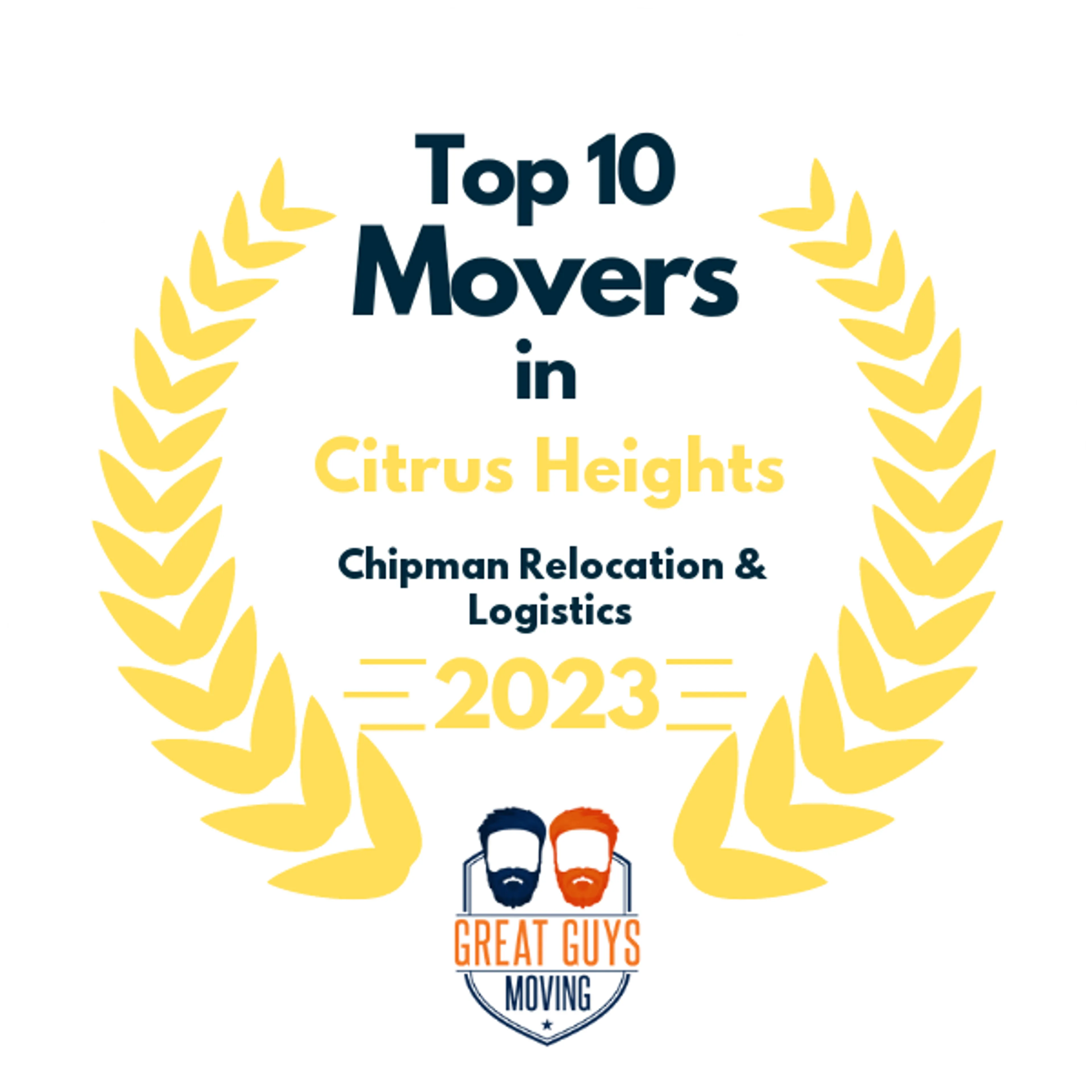 Top 10 Movers in Sacramento, CA 2023 award