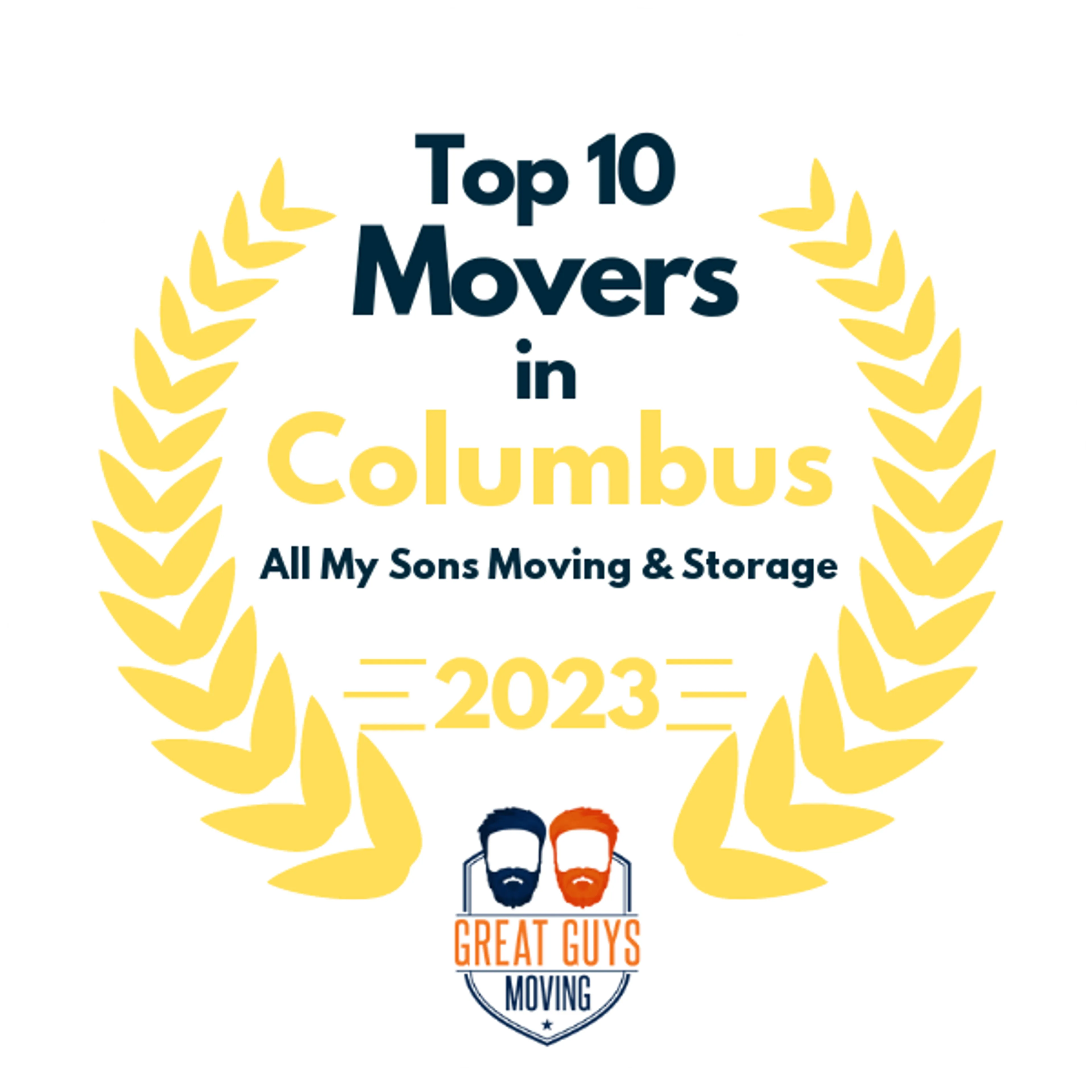 Top 10 Movers in Columbus, OH 2023 award