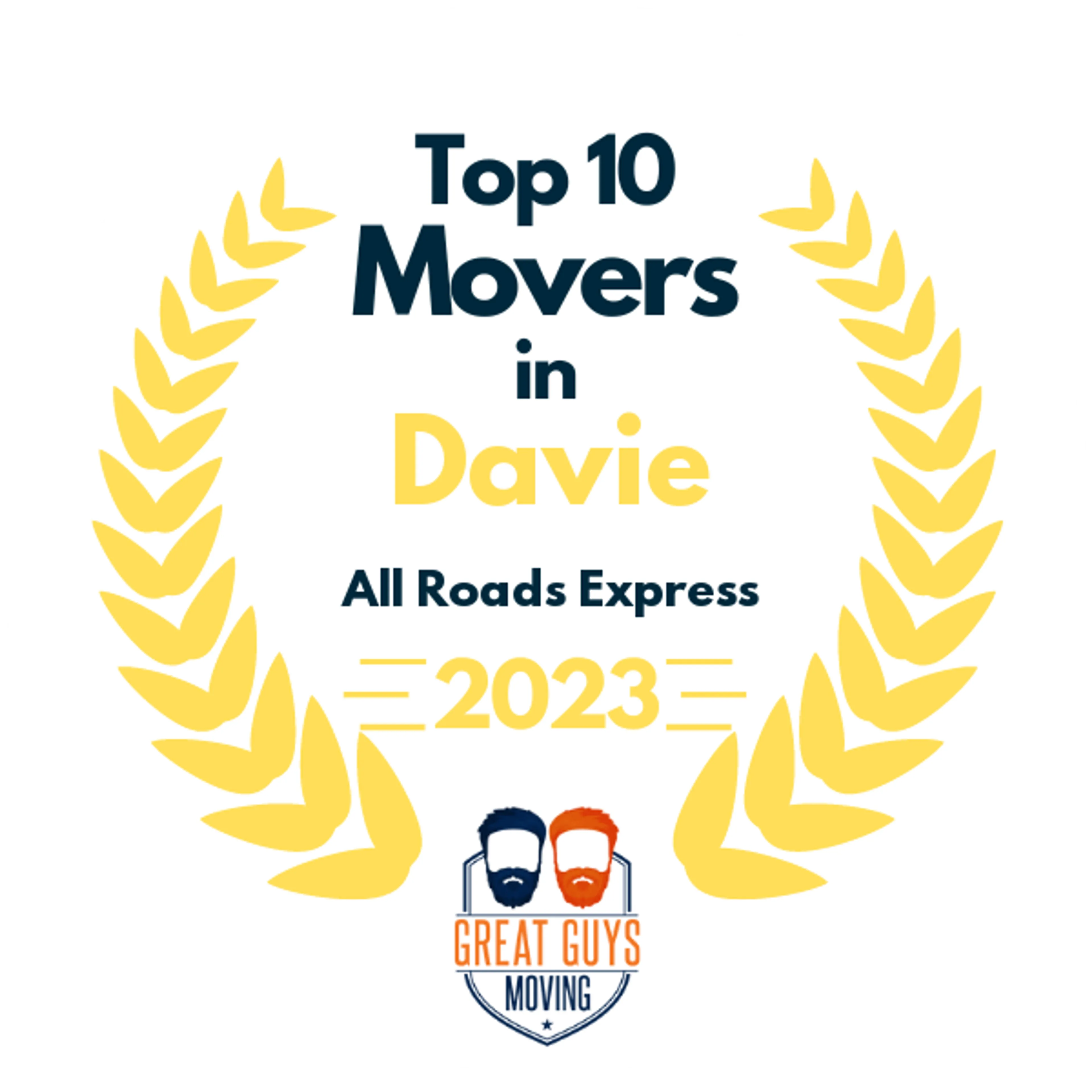 Top 10 Movers in Fort Lauderdale, FL 2023 award