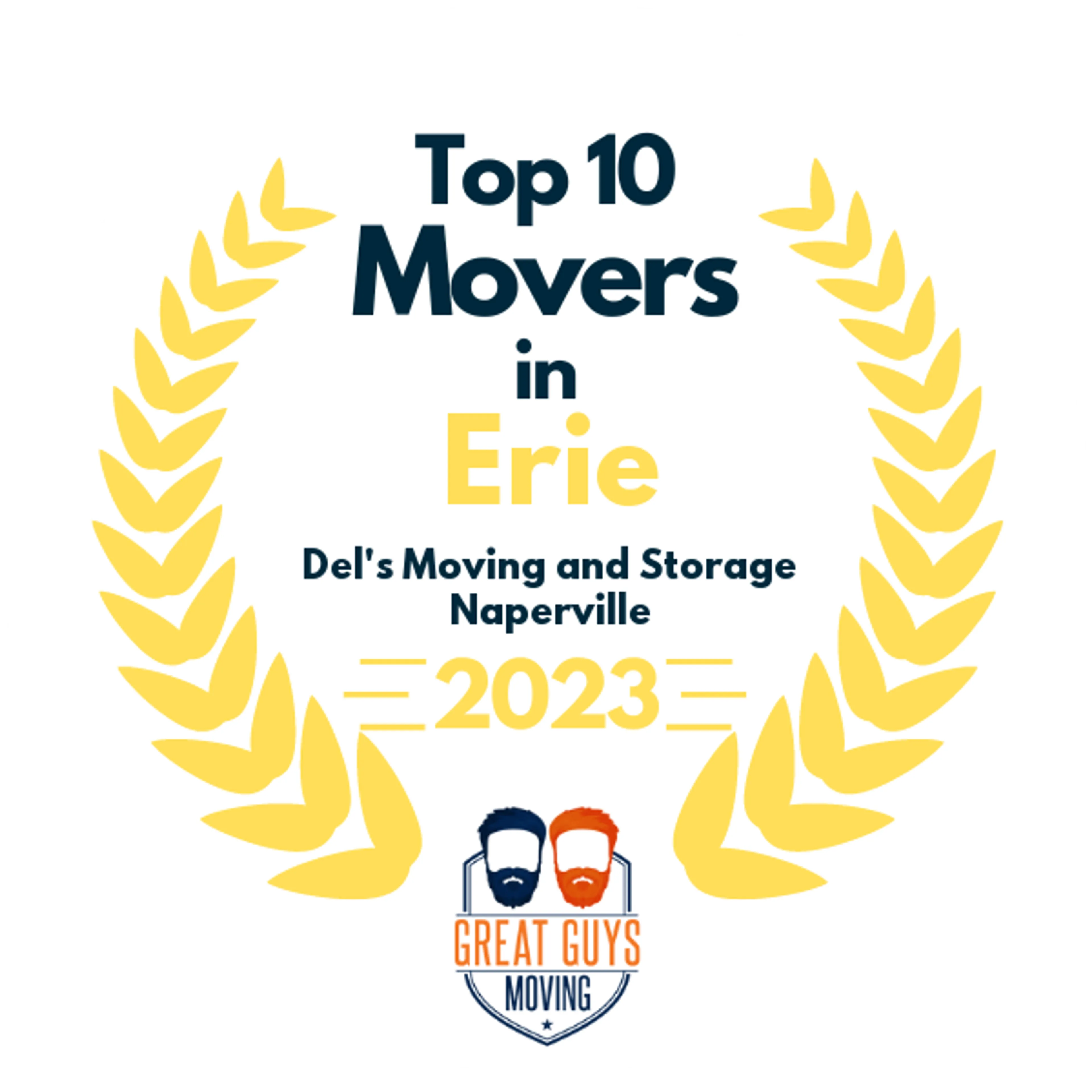 Top 10 Movers in Aurora, IL 2023 award