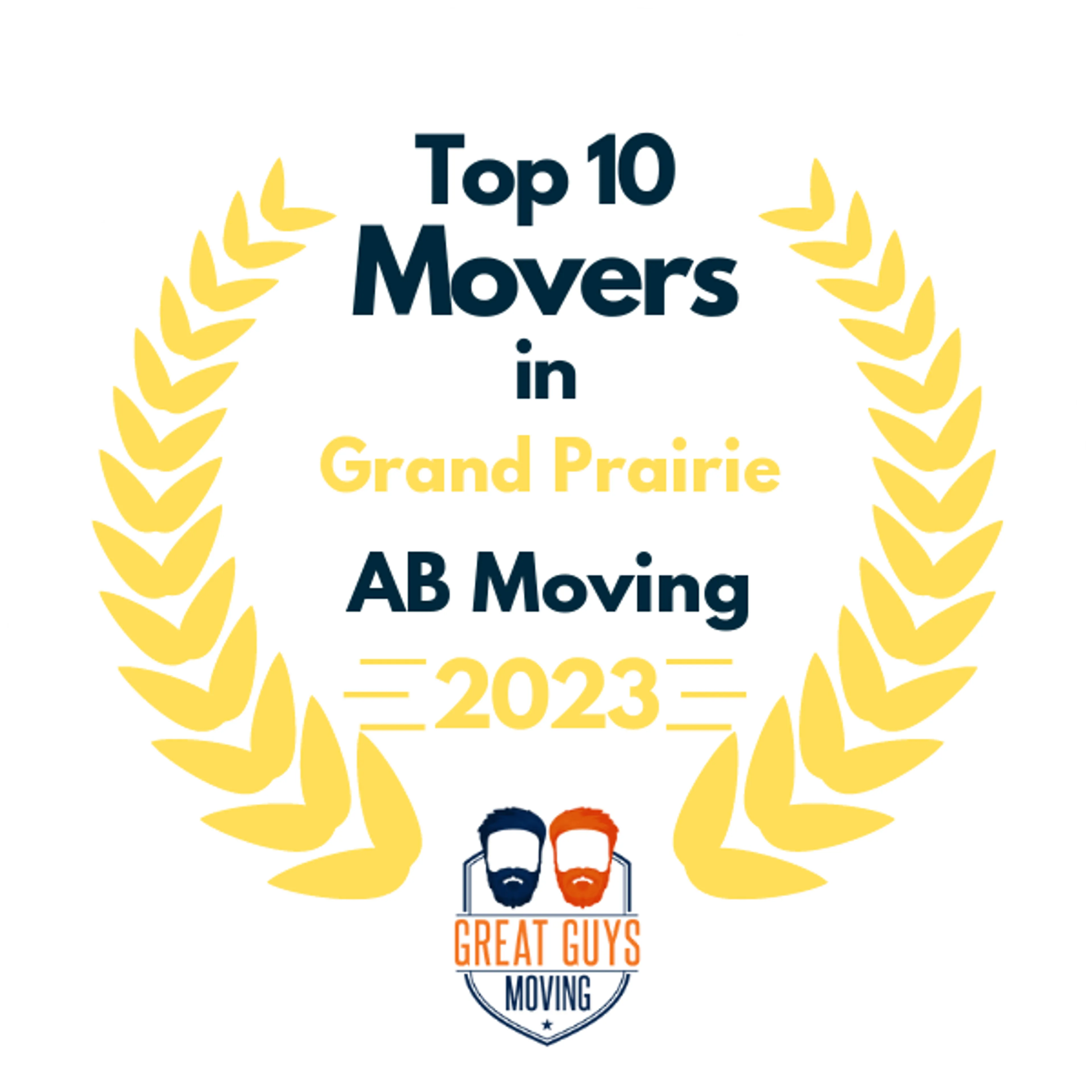 Top 10 Movers in Irving, TX 2023 award