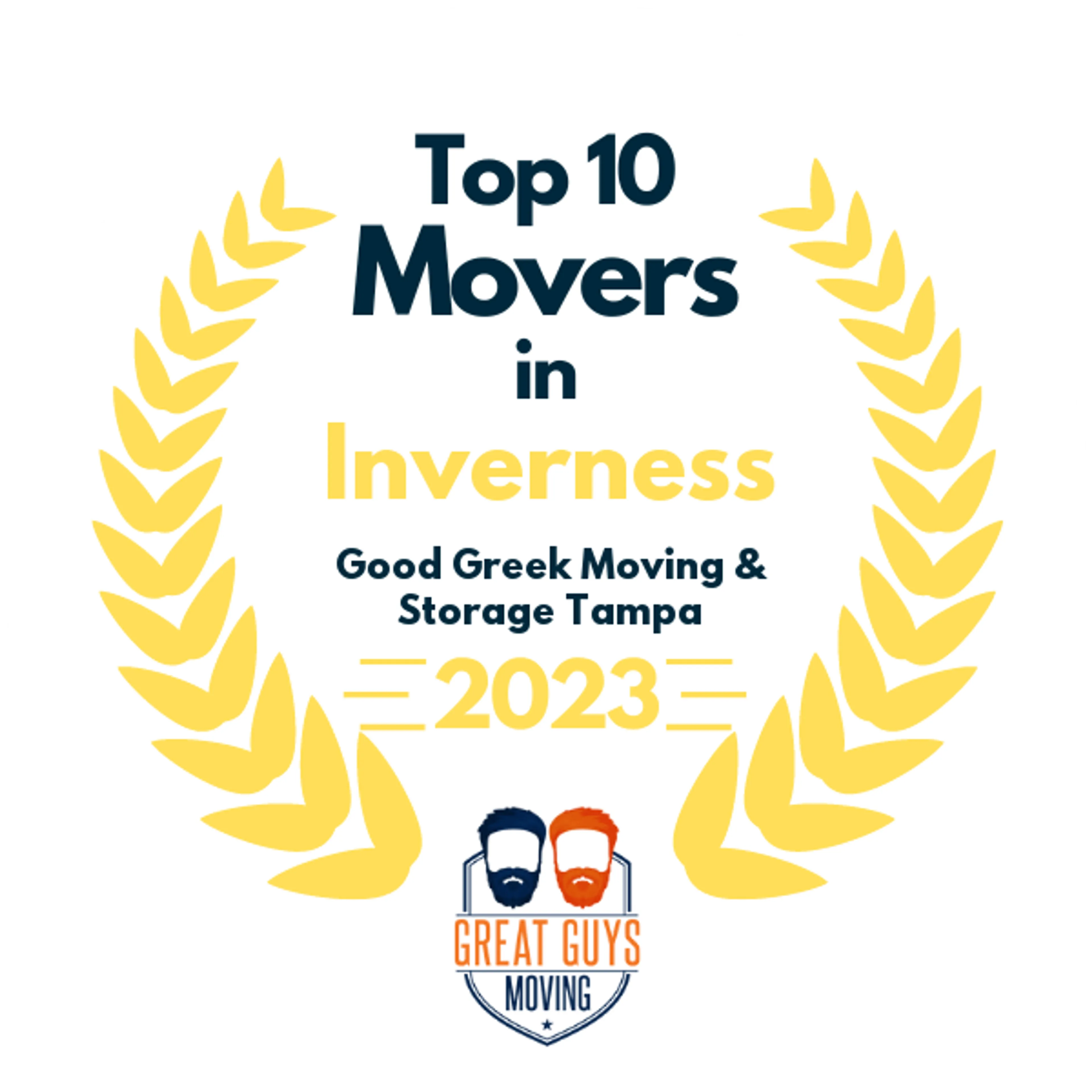 Top 10 Movers in Tampa, FL 2023 award