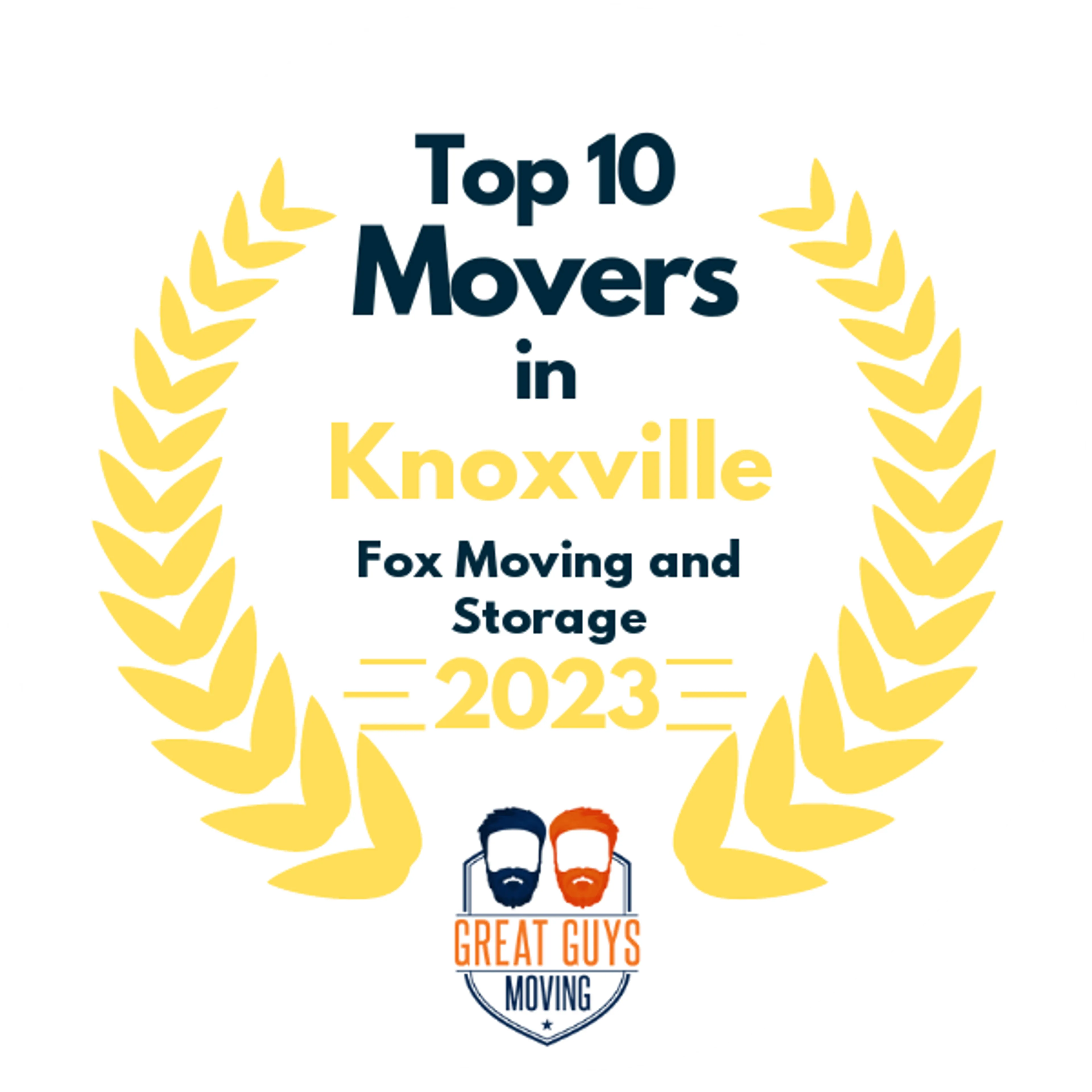 Top 10 Movers in Knoxville, TN 2023 award