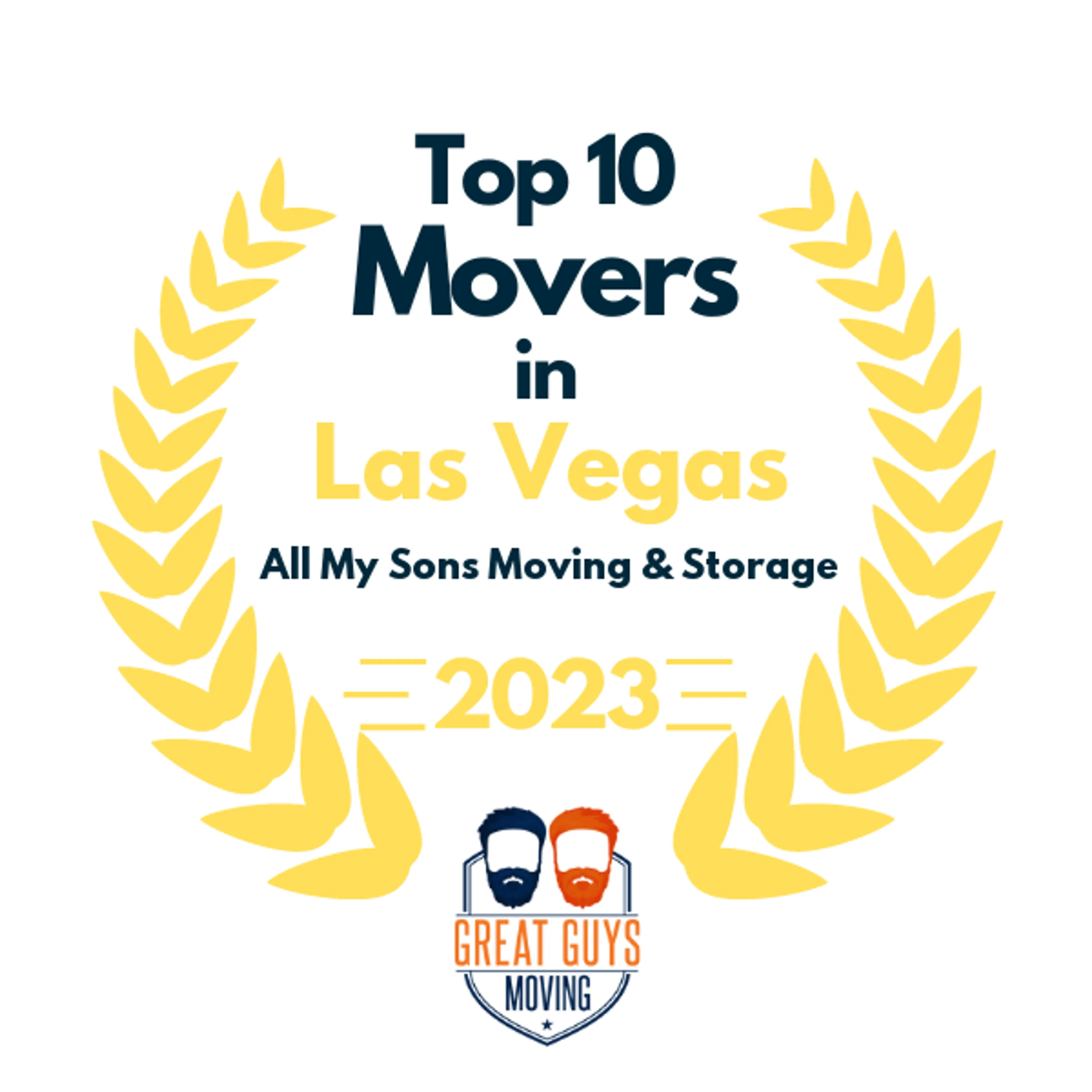 Top 10 Movers in Las Vegas, NV 2023 award