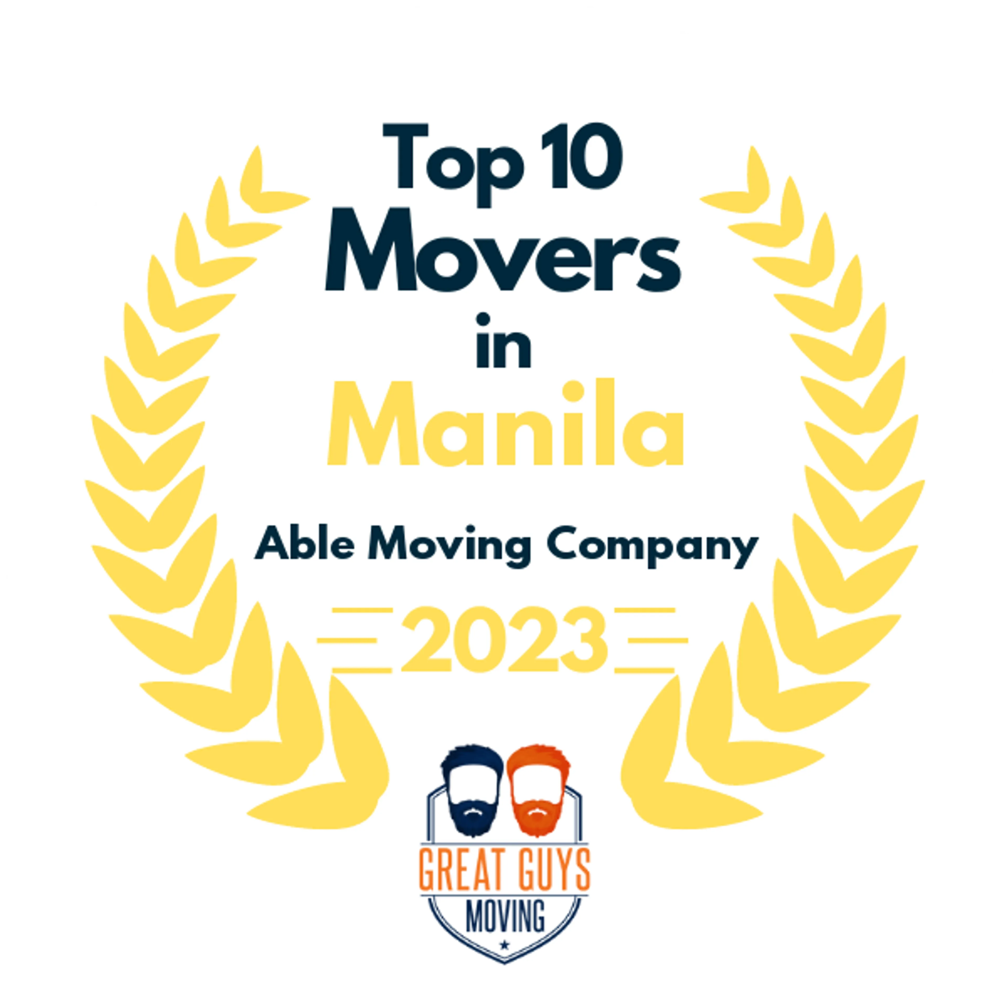 Top 10 Movers in Memphis, TN 2023 award