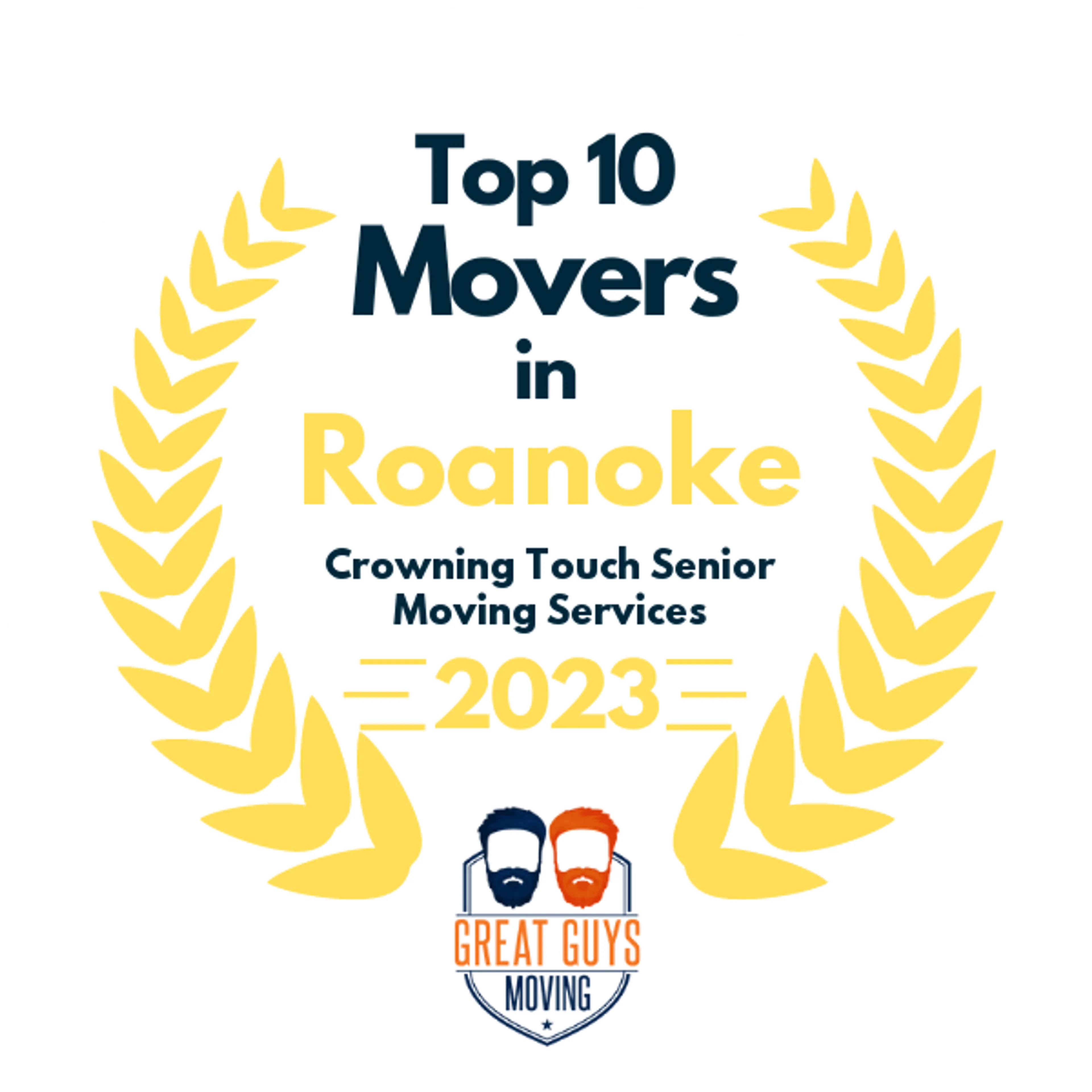 Top 10 Movers in Roanoke, VA 2023 award