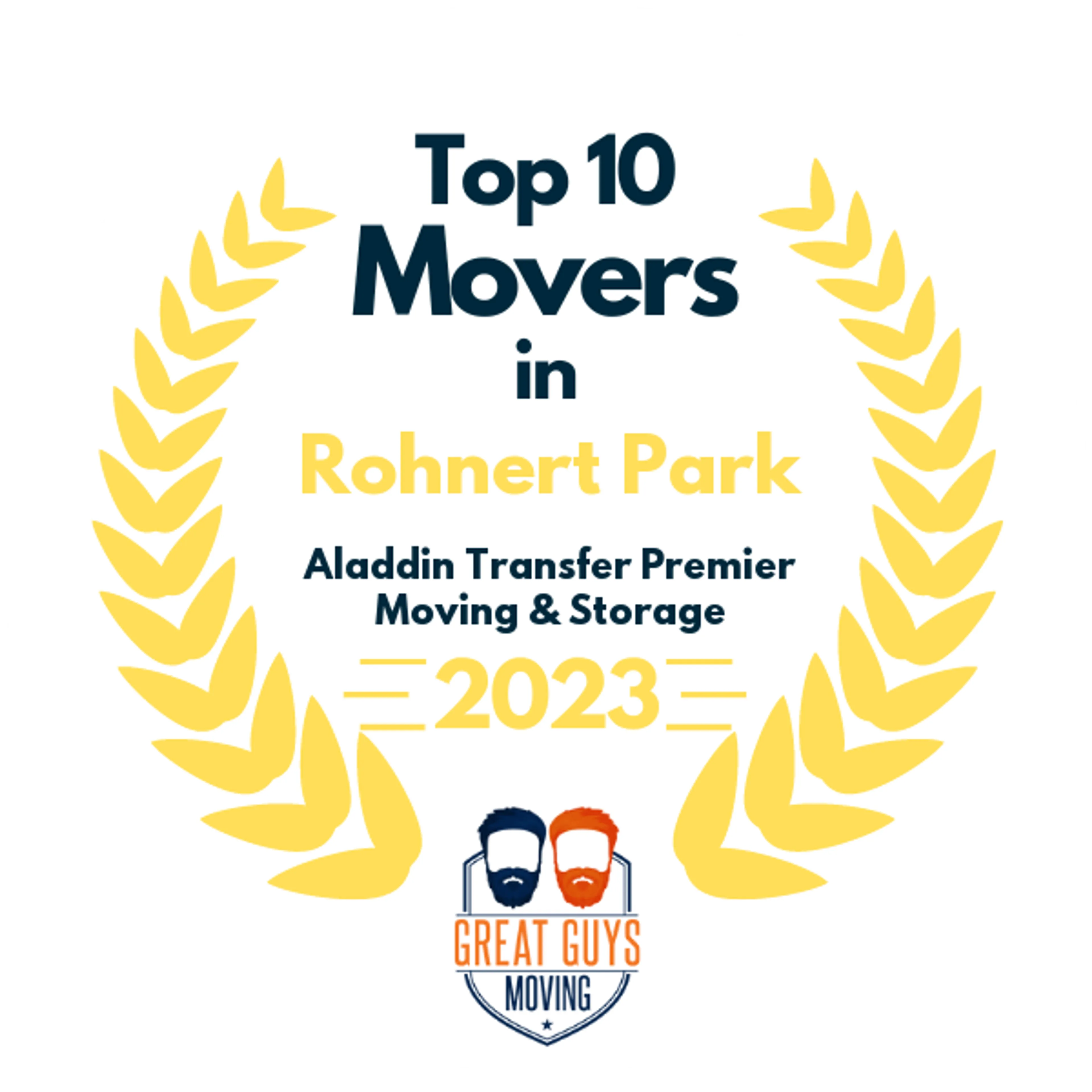 Top 10 Movers in Santa Rosa, CA 2023 award