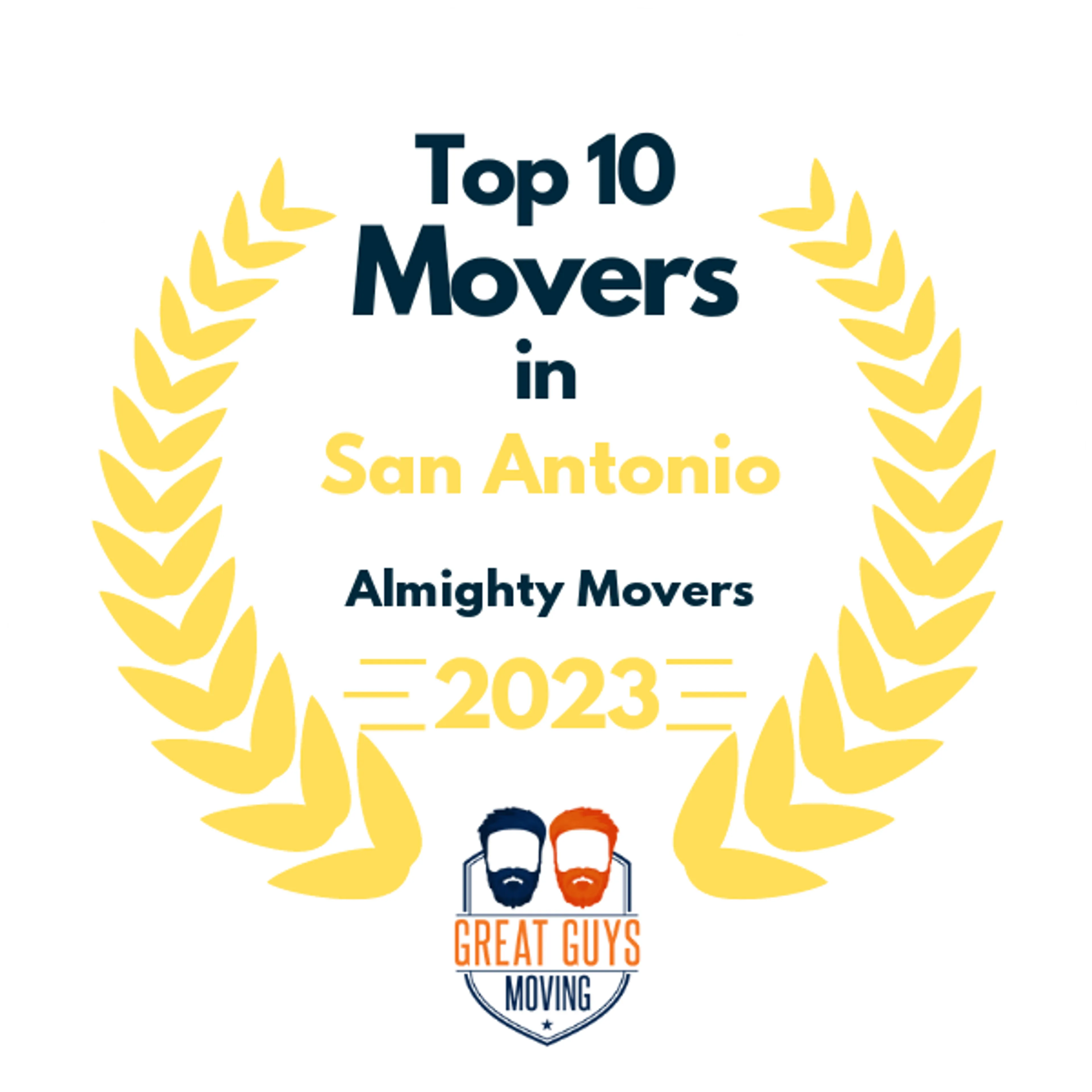 Top 10 Movers in San Antonio, TX 2023 award