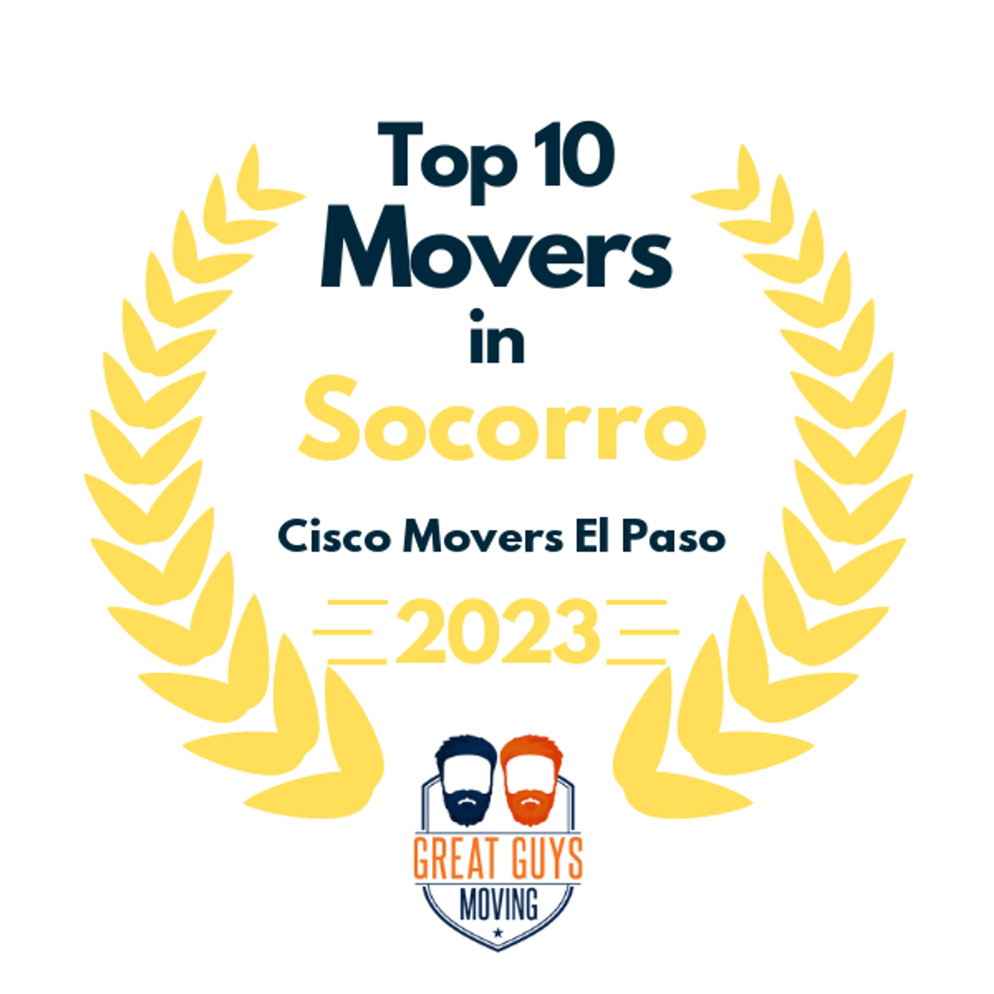 Top 10 Movers in El Paso, TX 2023 award