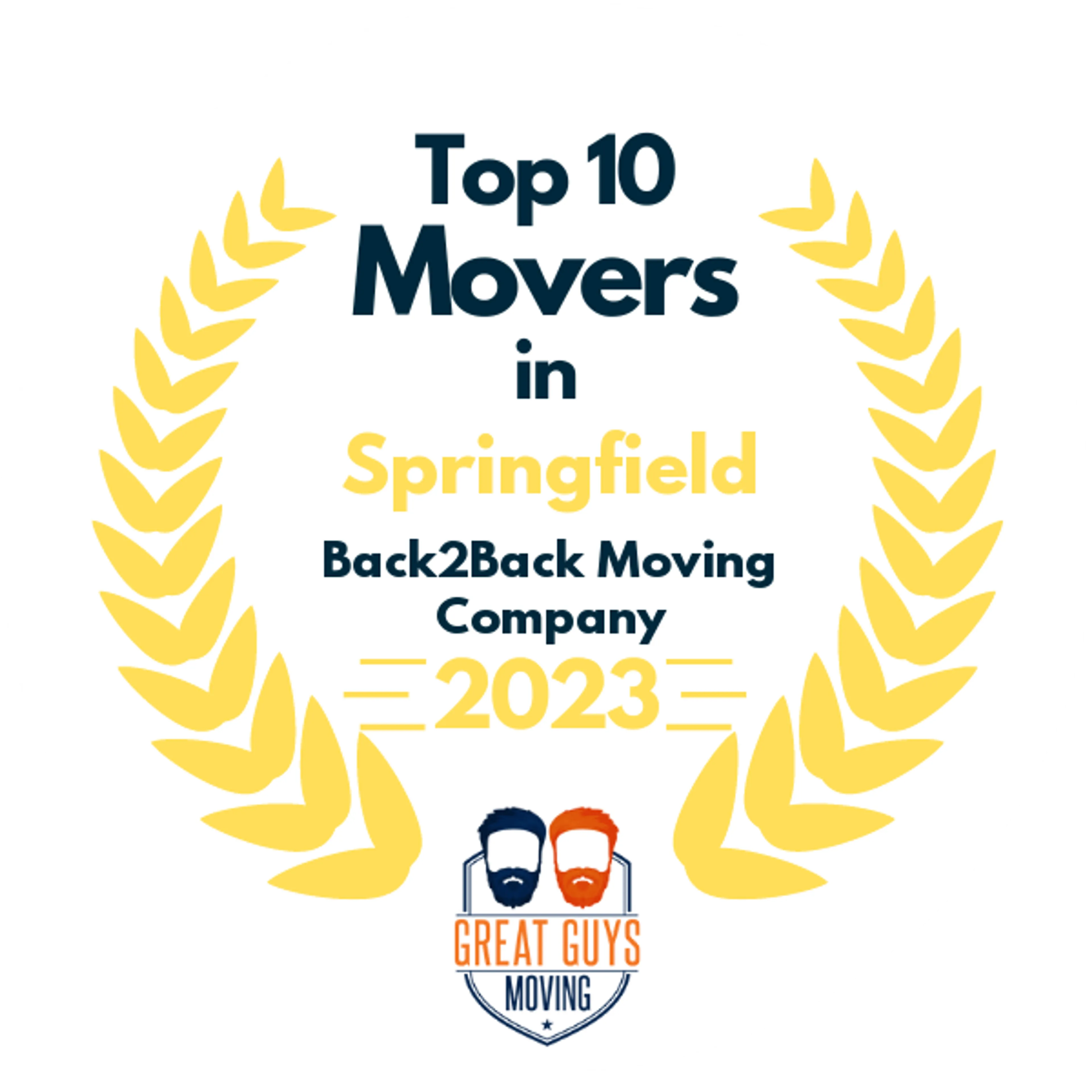 Top 10 Movers in Springfield, OR 2023 award
