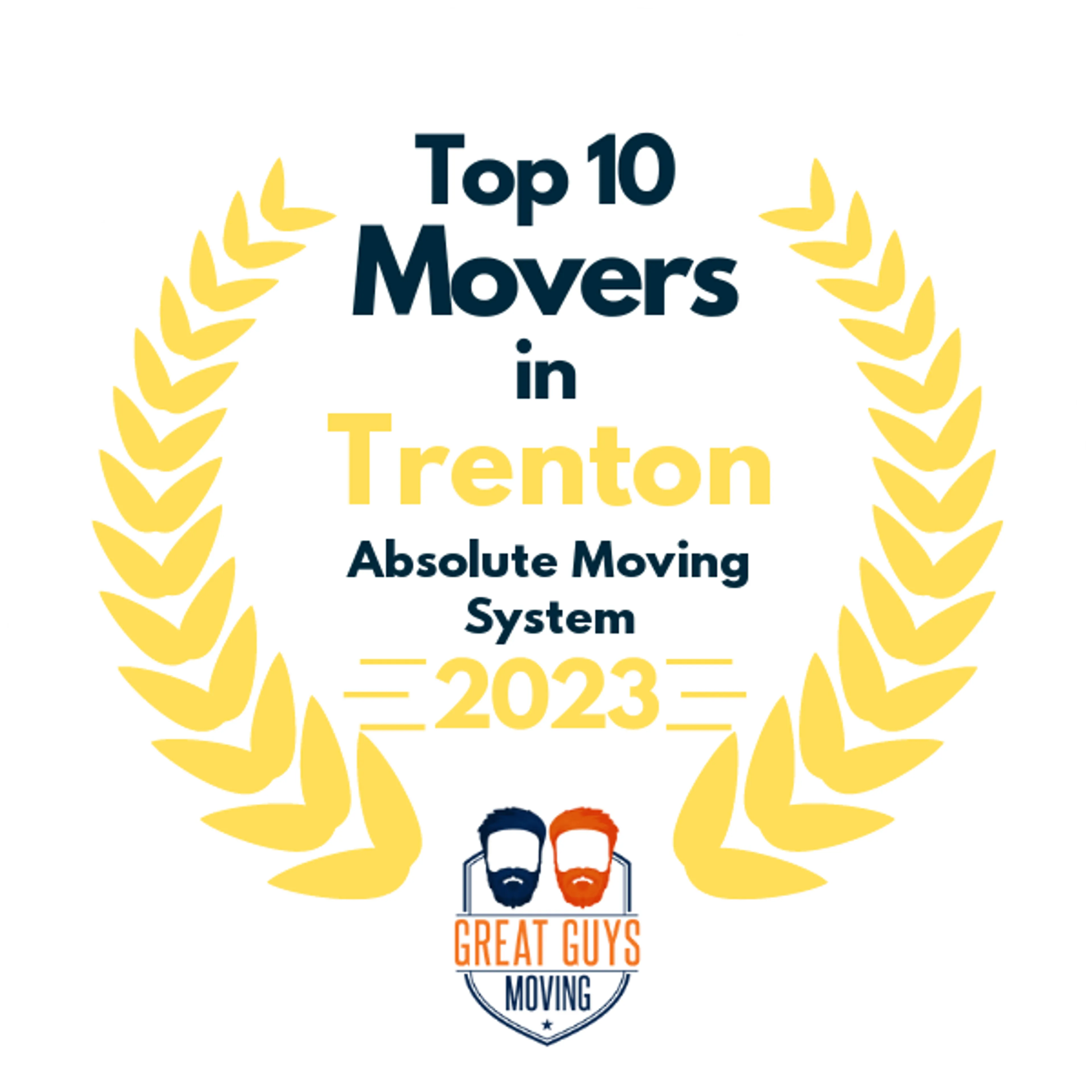 Top 10 Movers in Trenton, NJ 2023 award