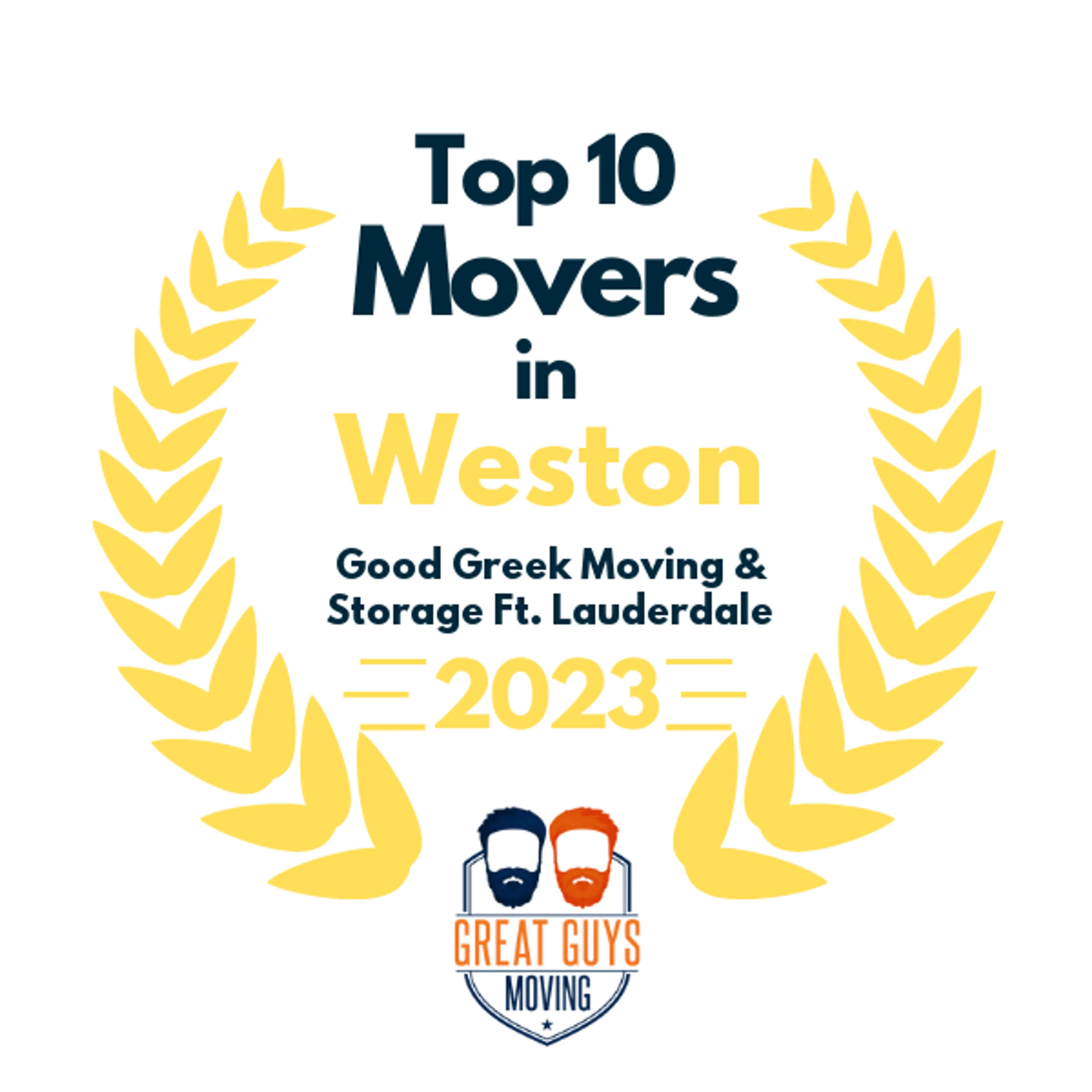 Top 10 Movers in Pembroke Pines, FL 2023 award